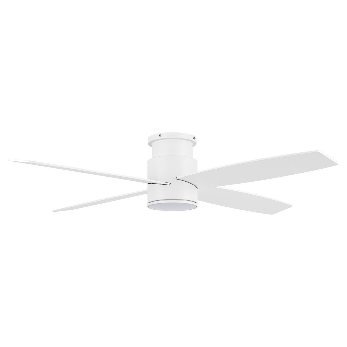 WINGBO 44/52 Inch Flush Mount DC Ceiling Fan with Lights and Remote, 4 Reversible Blades