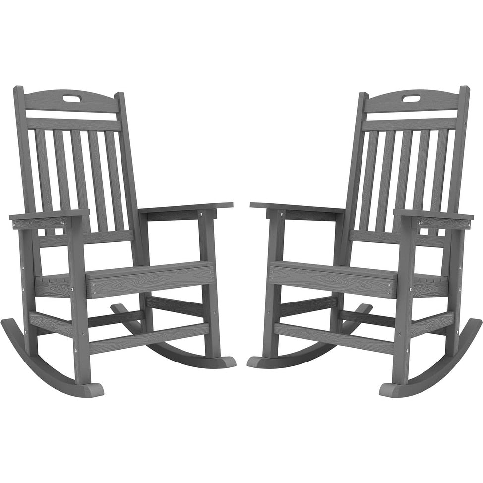 WINSOON All Weather Outdoor Rocking Chair, Set of 2
