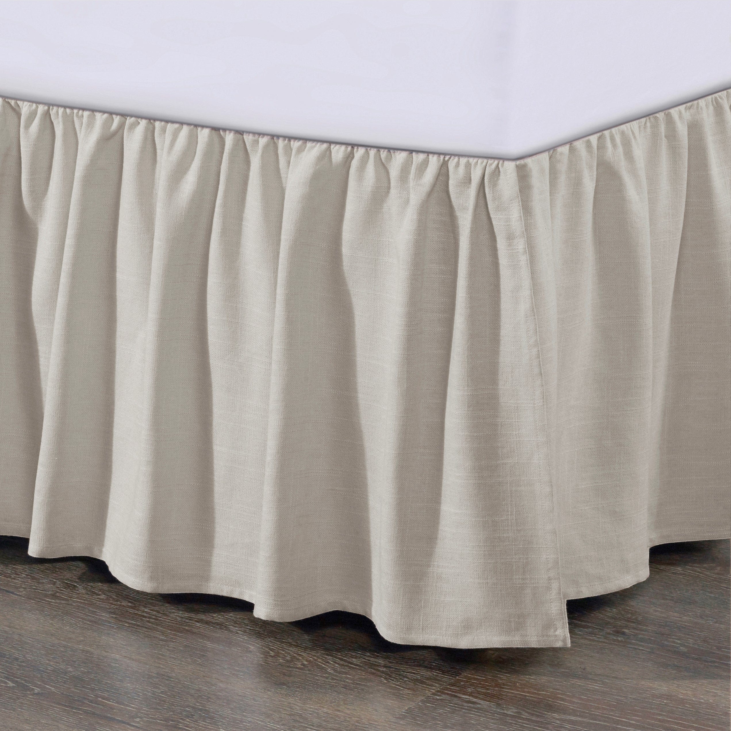 Lily Gathered Linen Bed Skirt