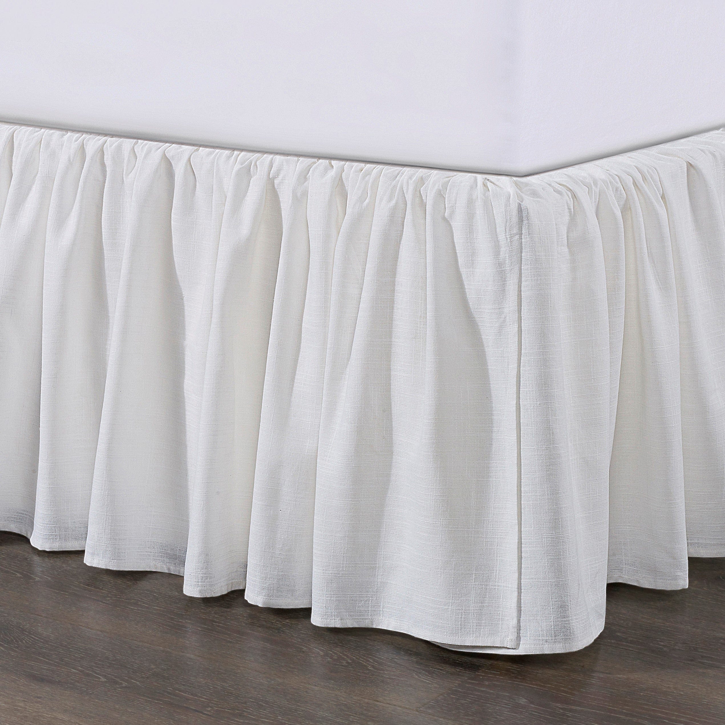 Lily Gathered Linen Bed Skirt