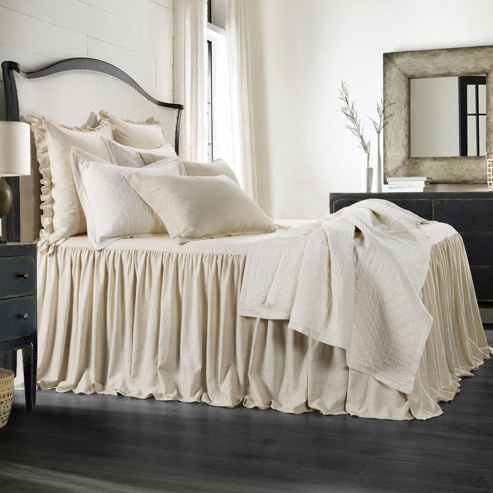 Luna Washed Linen Bedspread Set