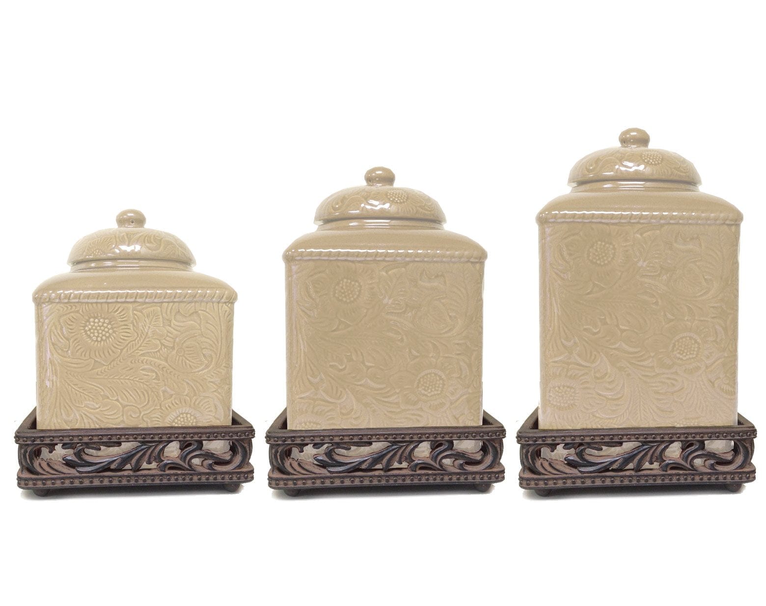 Savannah 3PC Canister Base Set