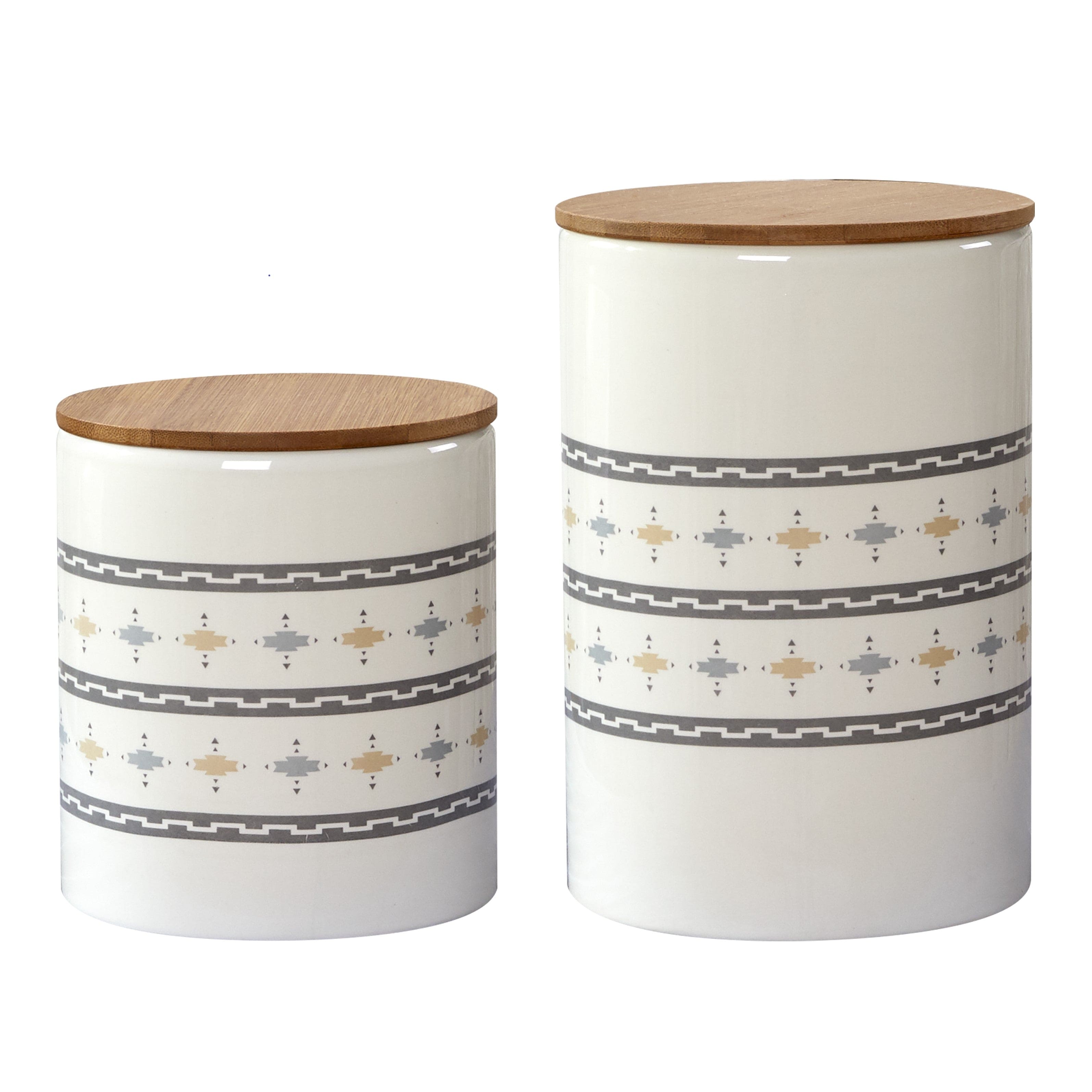 Small Aztec Design 2PC Canister Set