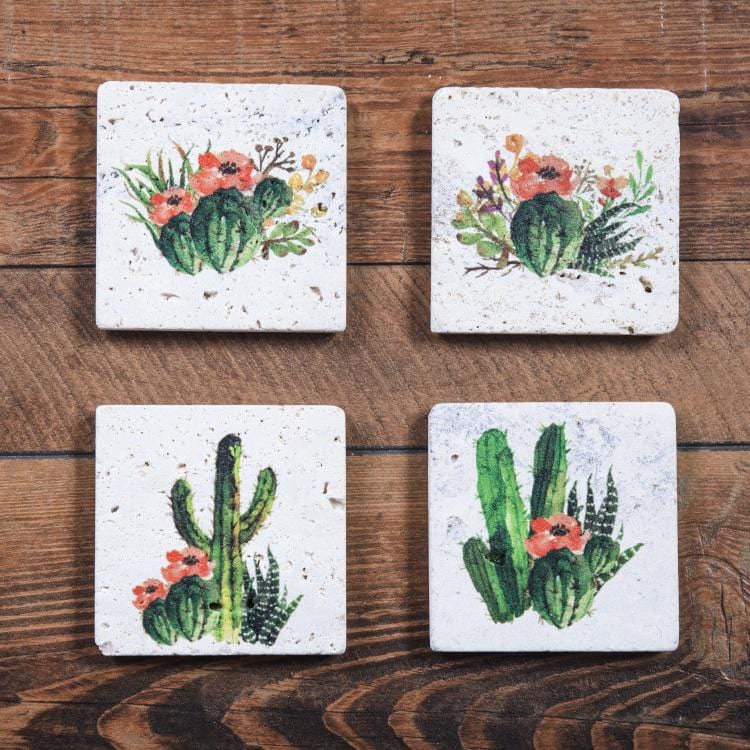 Cactus Blooms Coaster, Set of 4