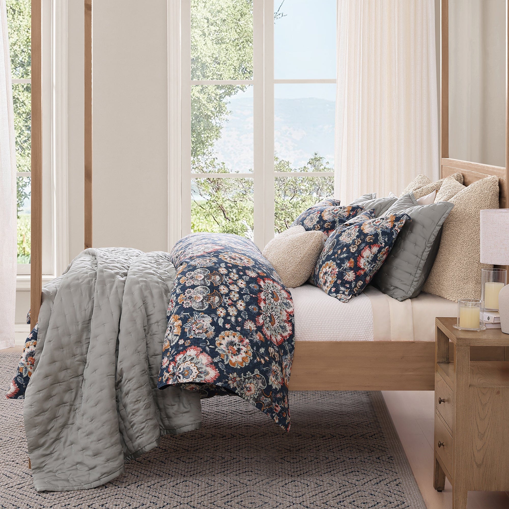 Derby Washed Linen Bedding Set