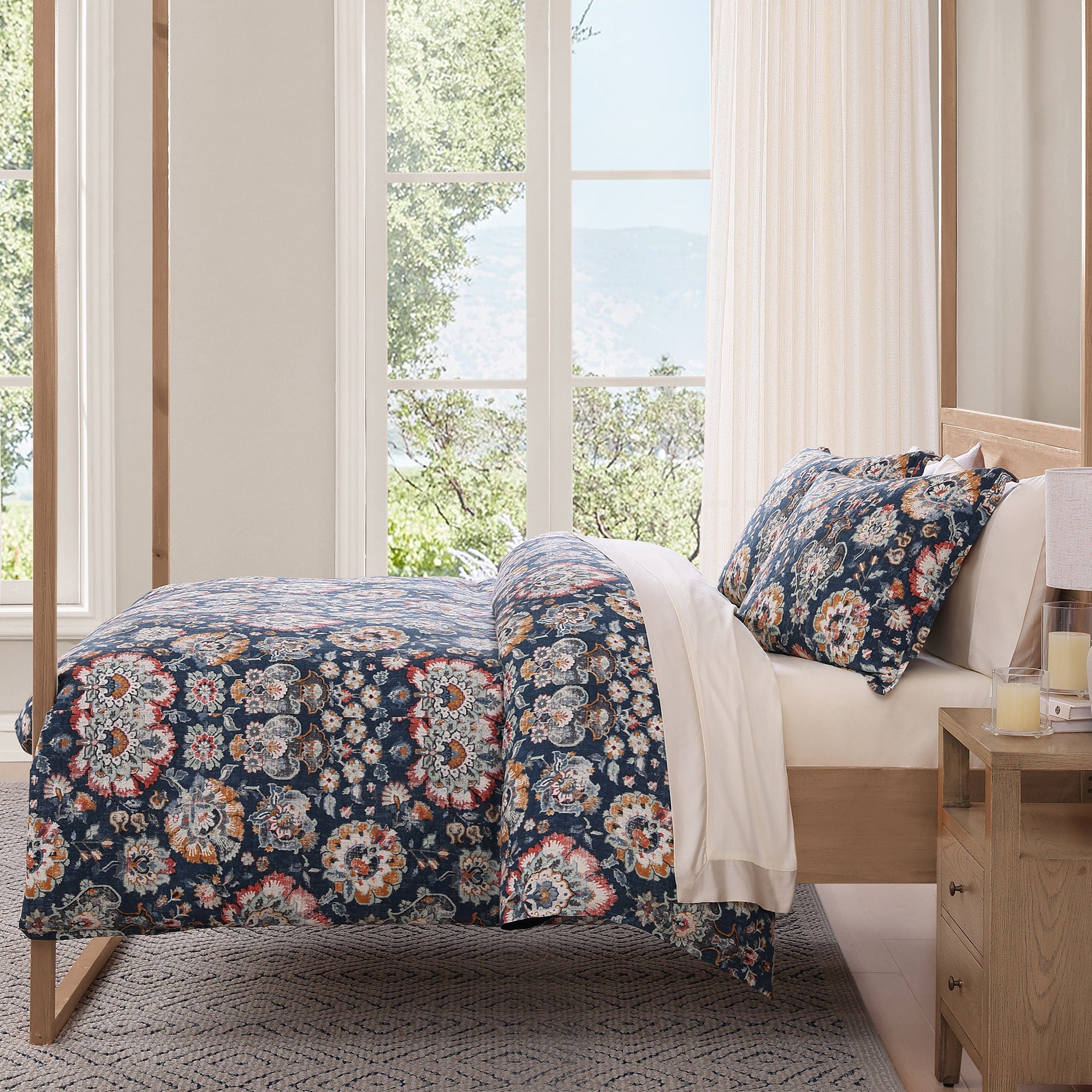 Derby Washed Linen Bedding Set