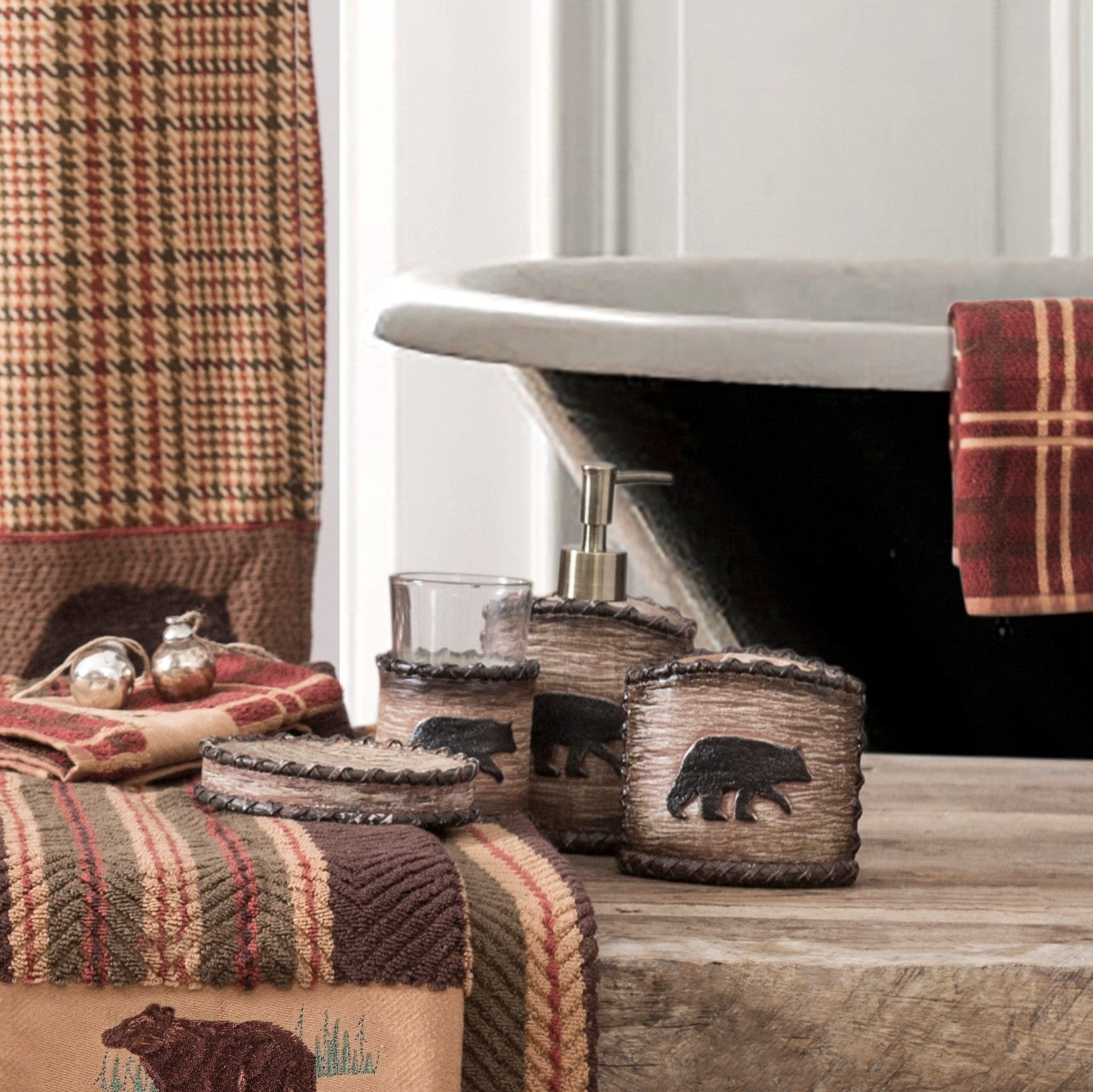 Bear 4PC Bath Countertop Accessory Set