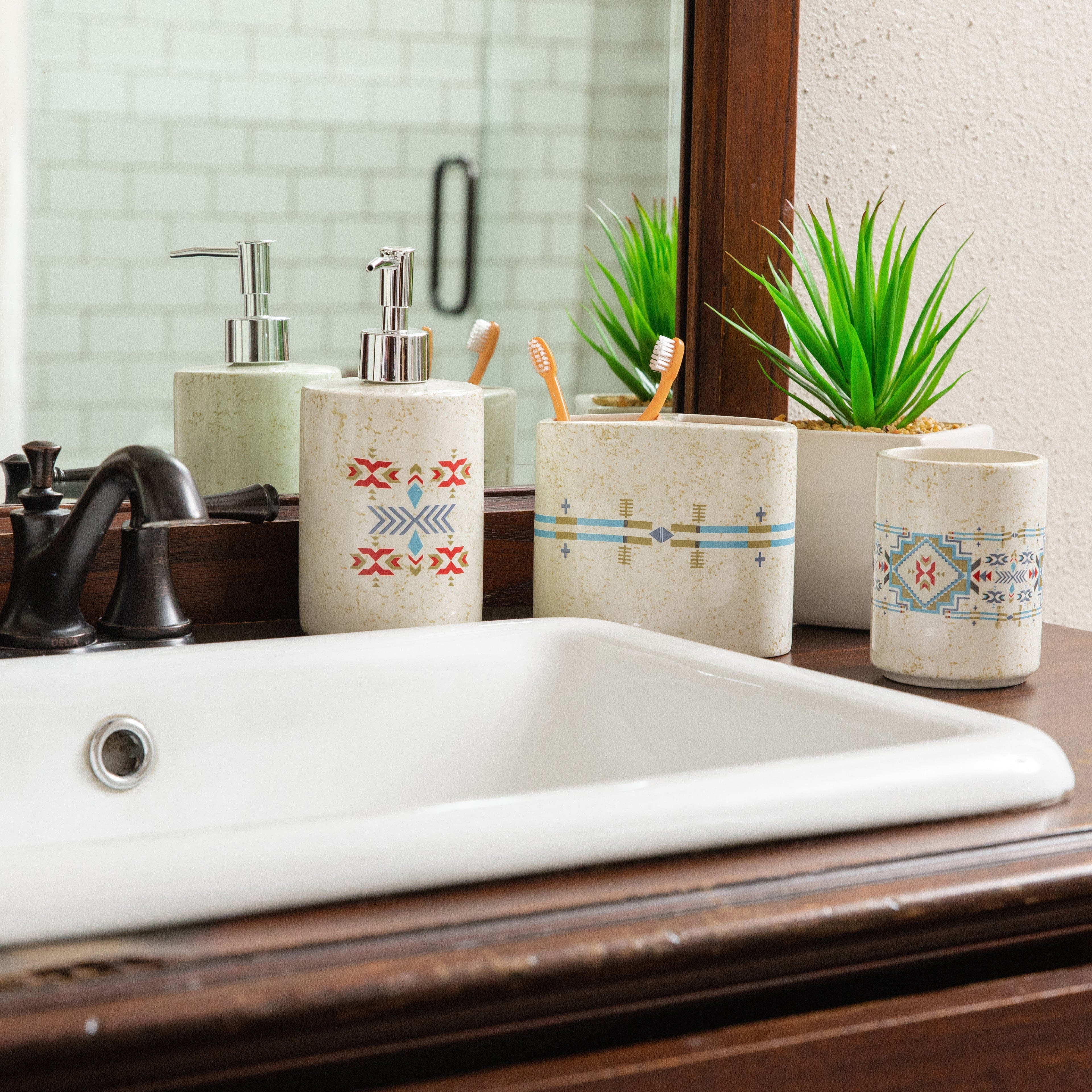 Spirit Valley Ceramic 3PC Countertop Bathroom Set