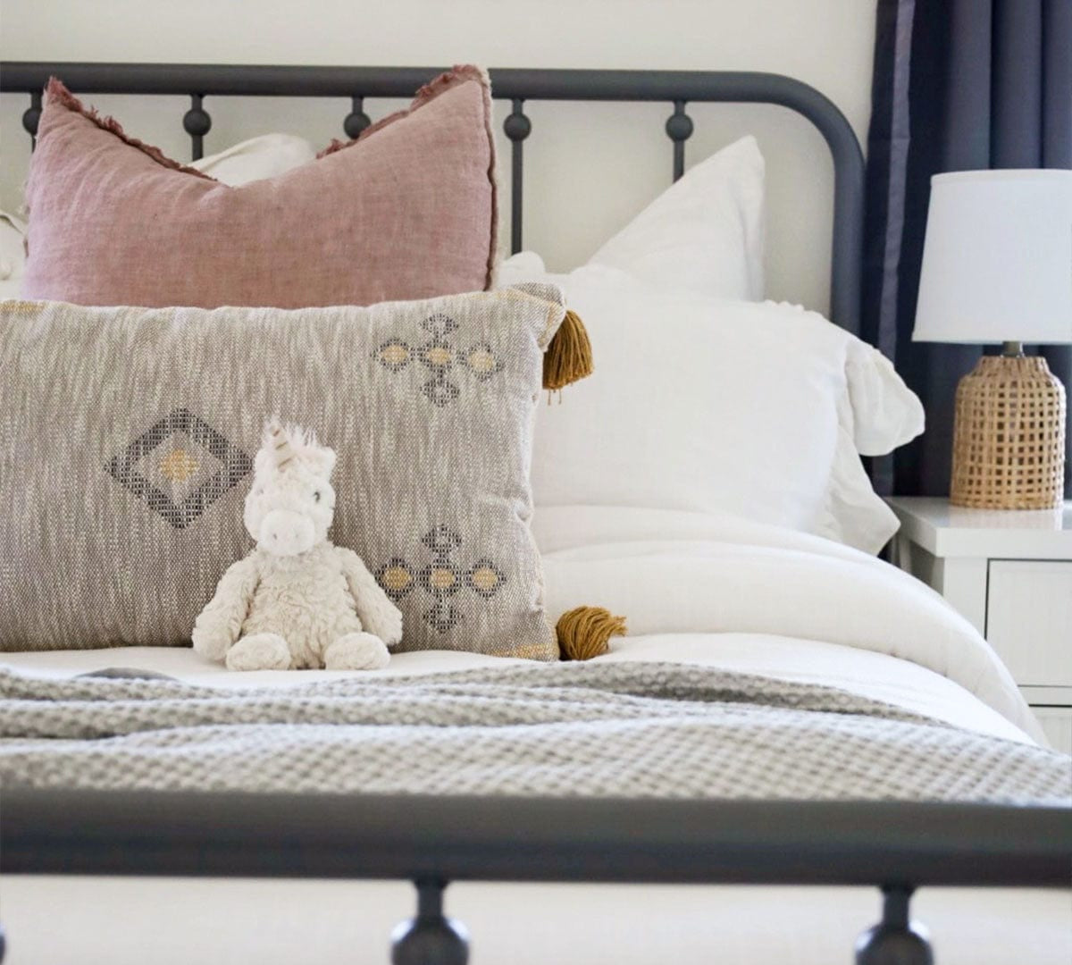 Stonewashed Cotton Waffle Weave Coverlet