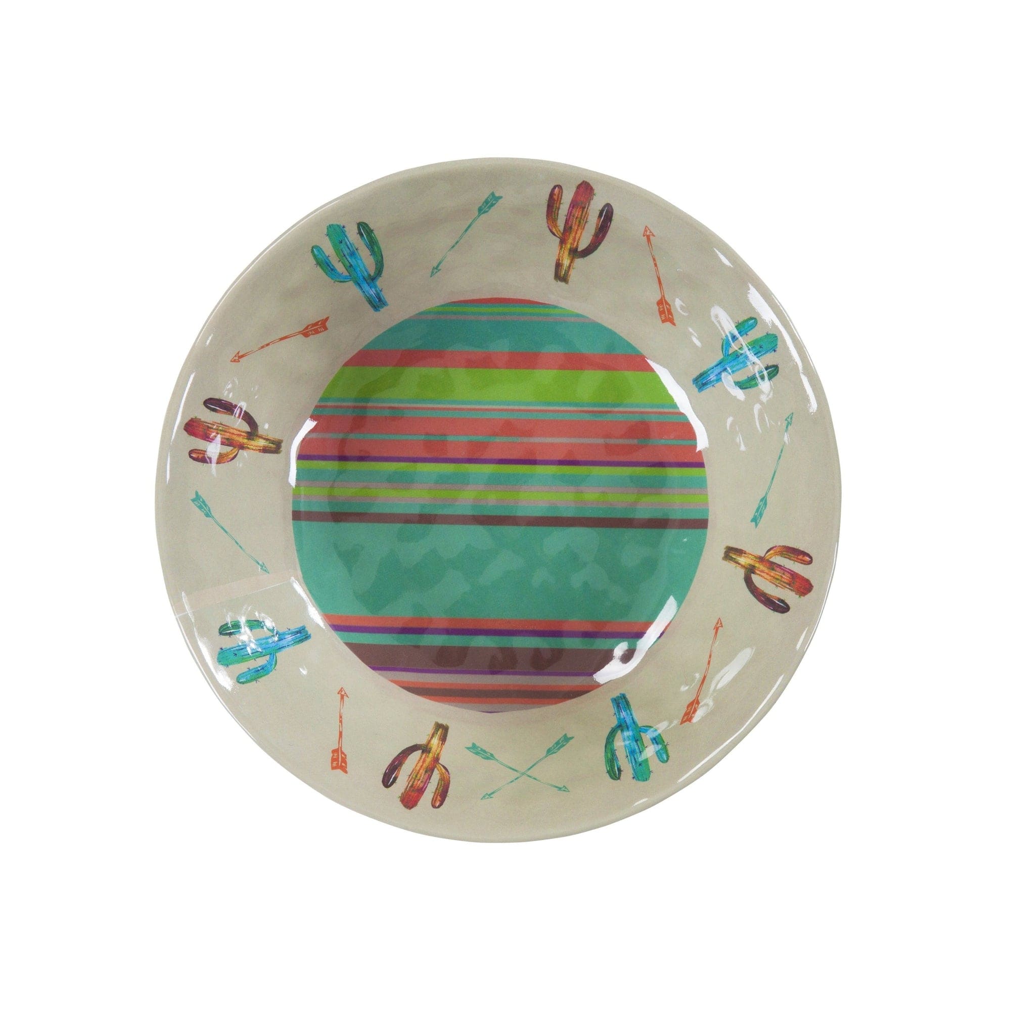 Cactus Melamine Dinner Bowl Sets, Set of 4