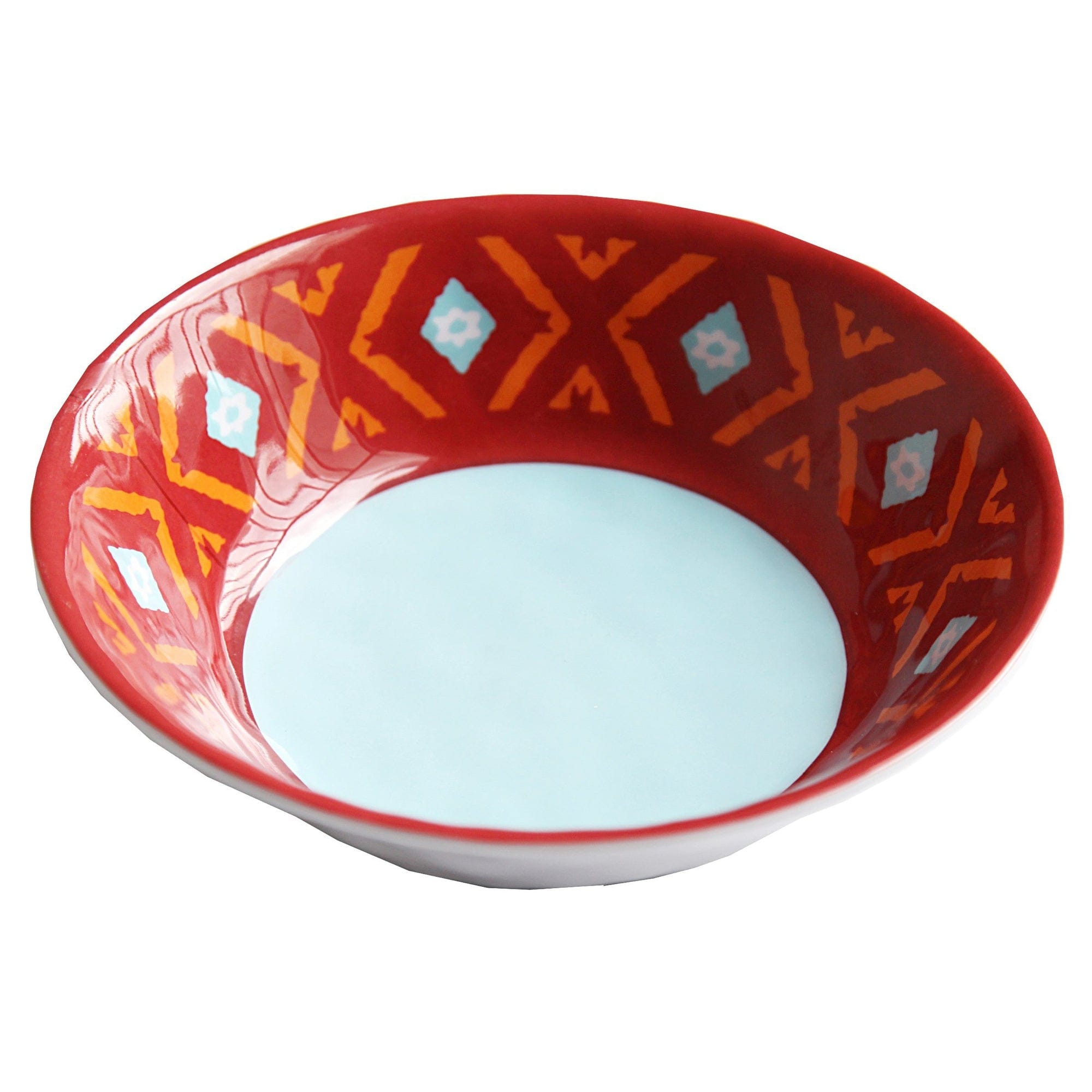 Southwest Motif Melamine Dinner Bowls, Set of 4