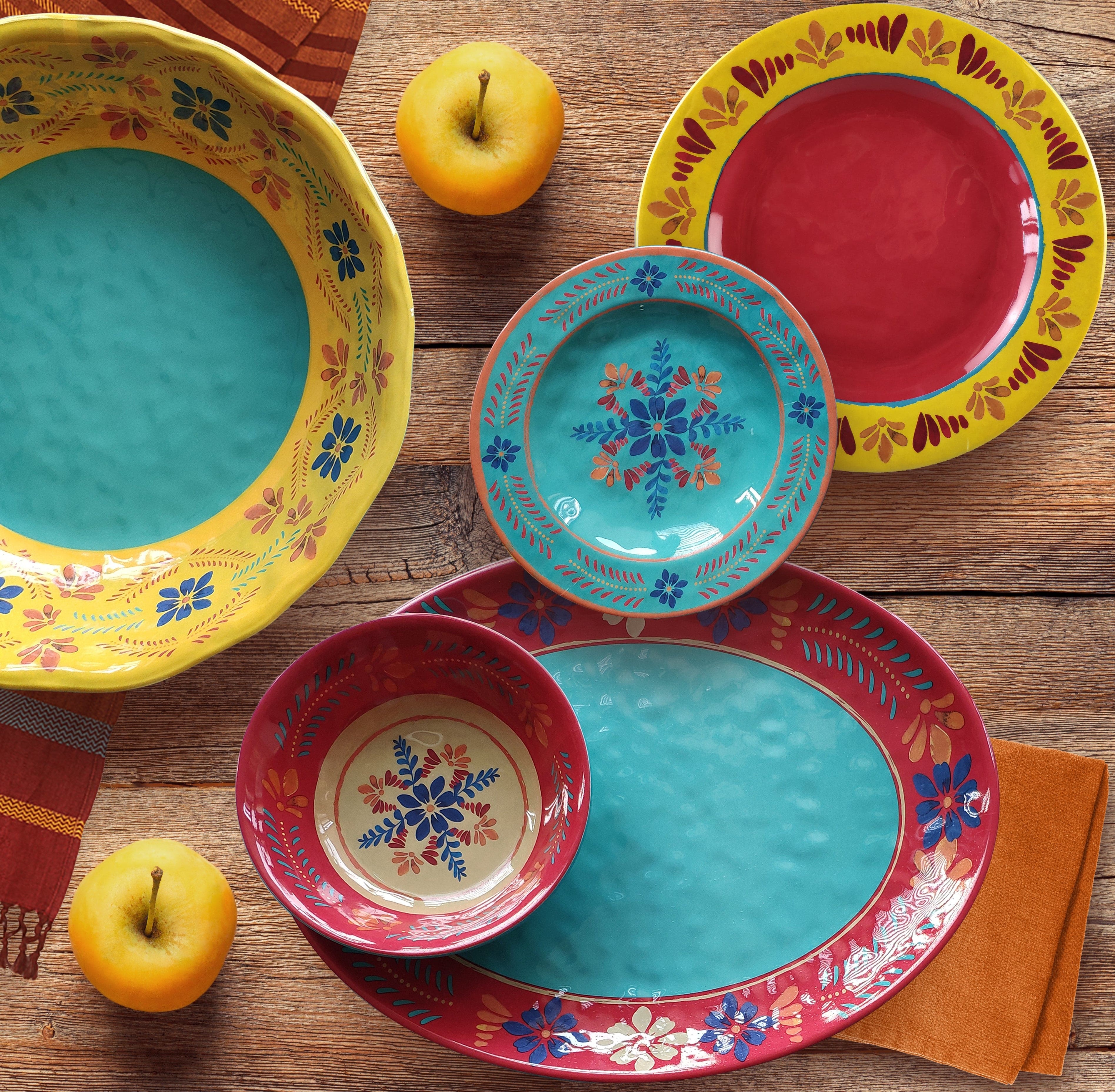 Bonita Melamine Collection Dinner Plates, Set of 4