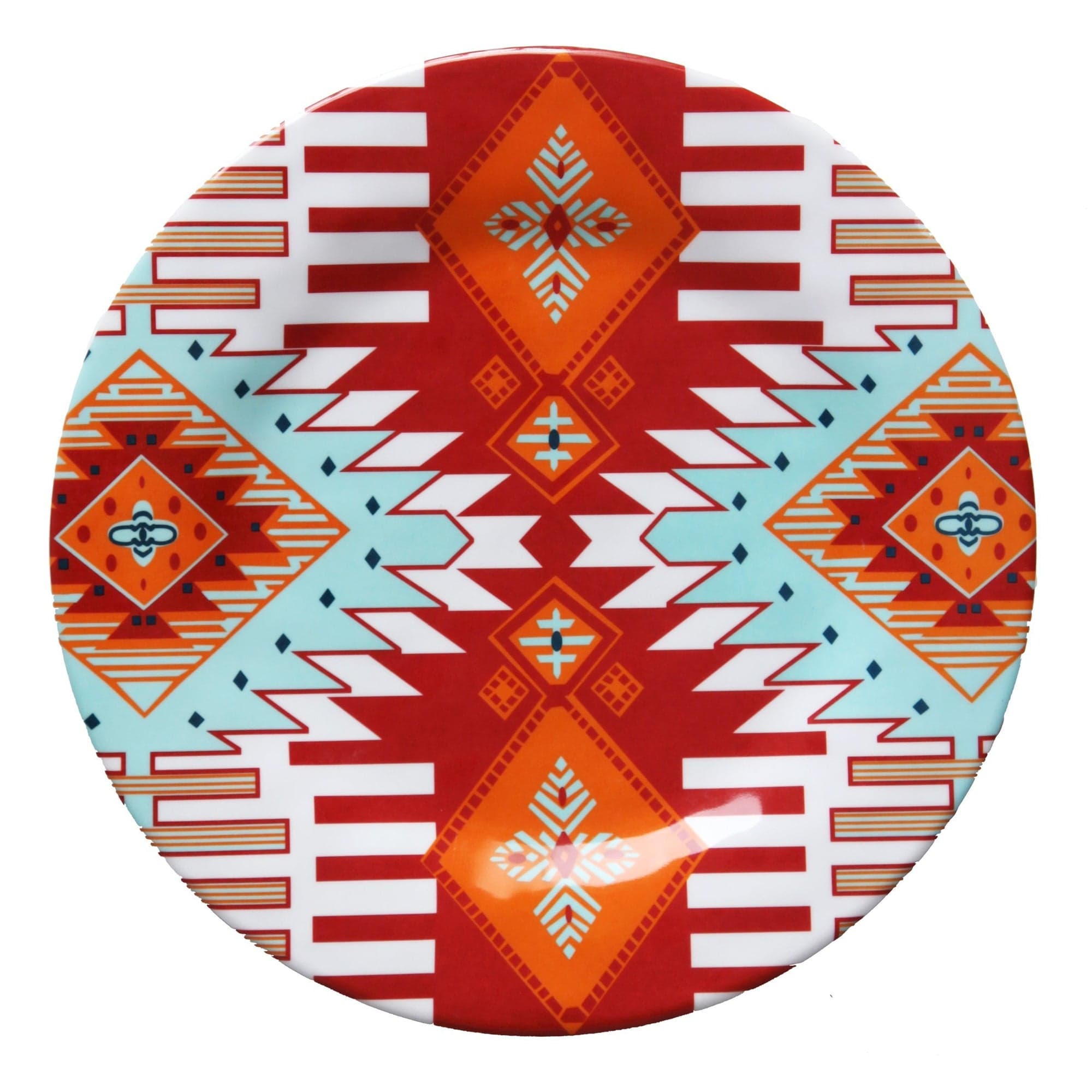 Southwest Motif Melamine Dinner Plates, Set of 4