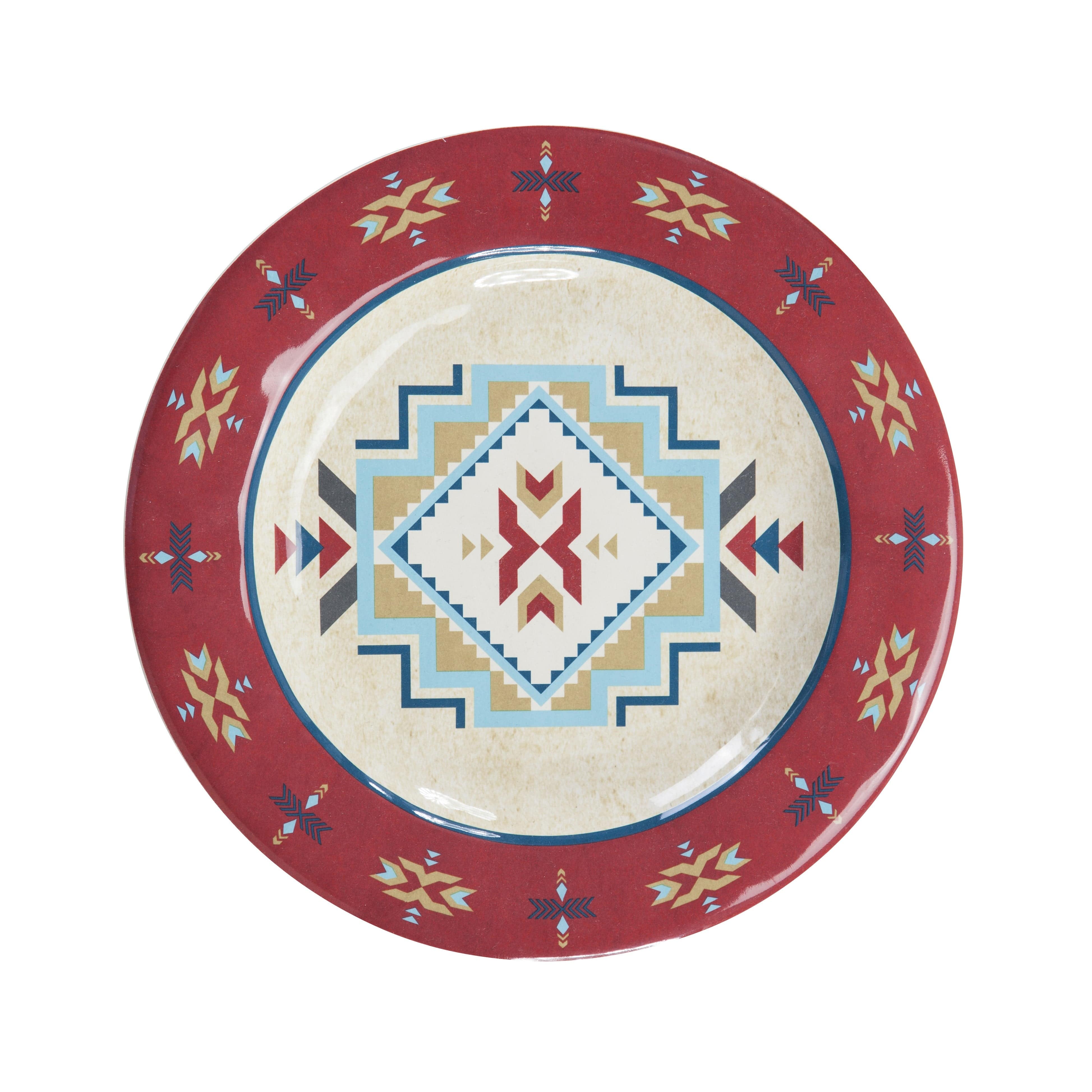 Spirit Valley Melamine Dinner Plates, Set of 4