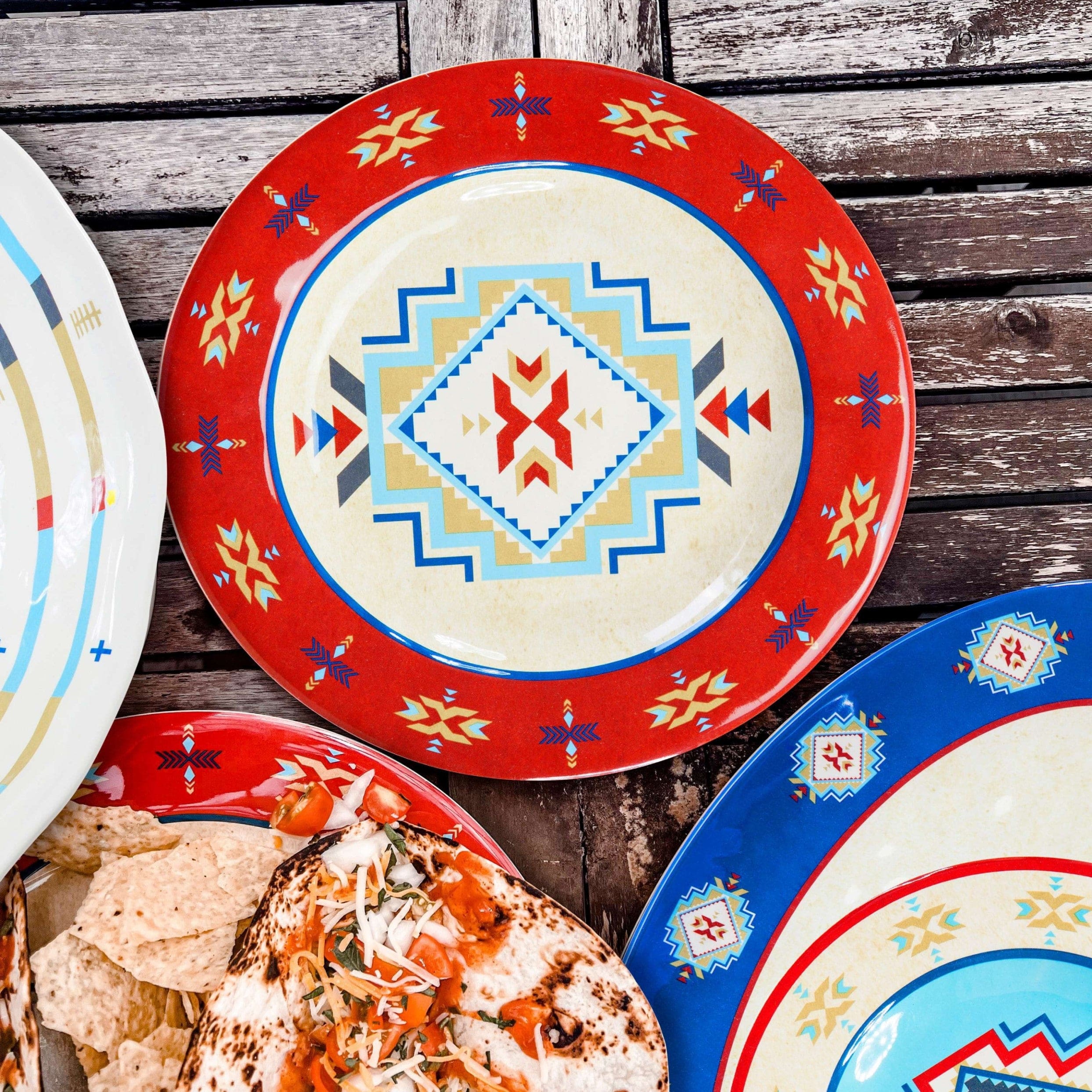 Spirit Valley Melamine Dinner Plates, Set of 4