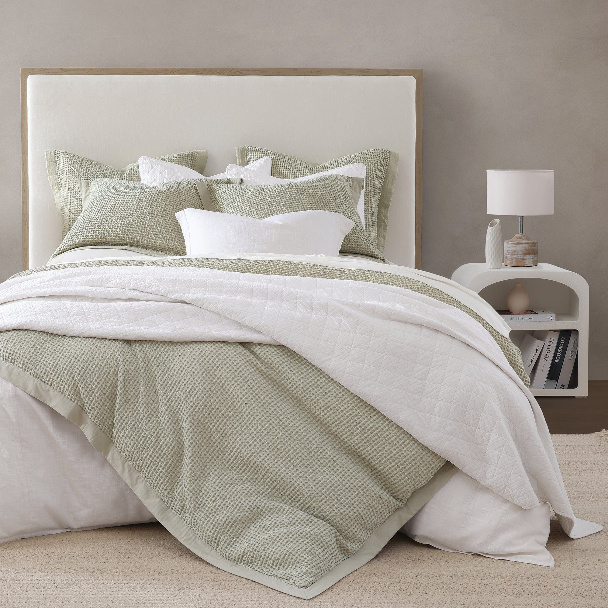 Stonewashed Cotton Waffle Weave Duvet Cover