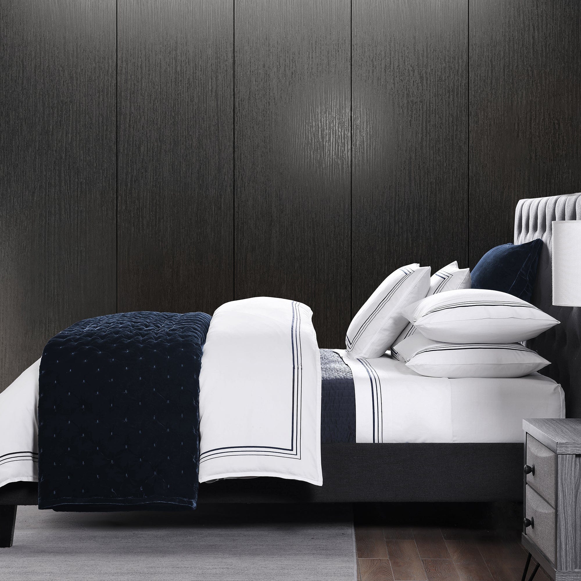 Border Embroidery Duvet Cover Set