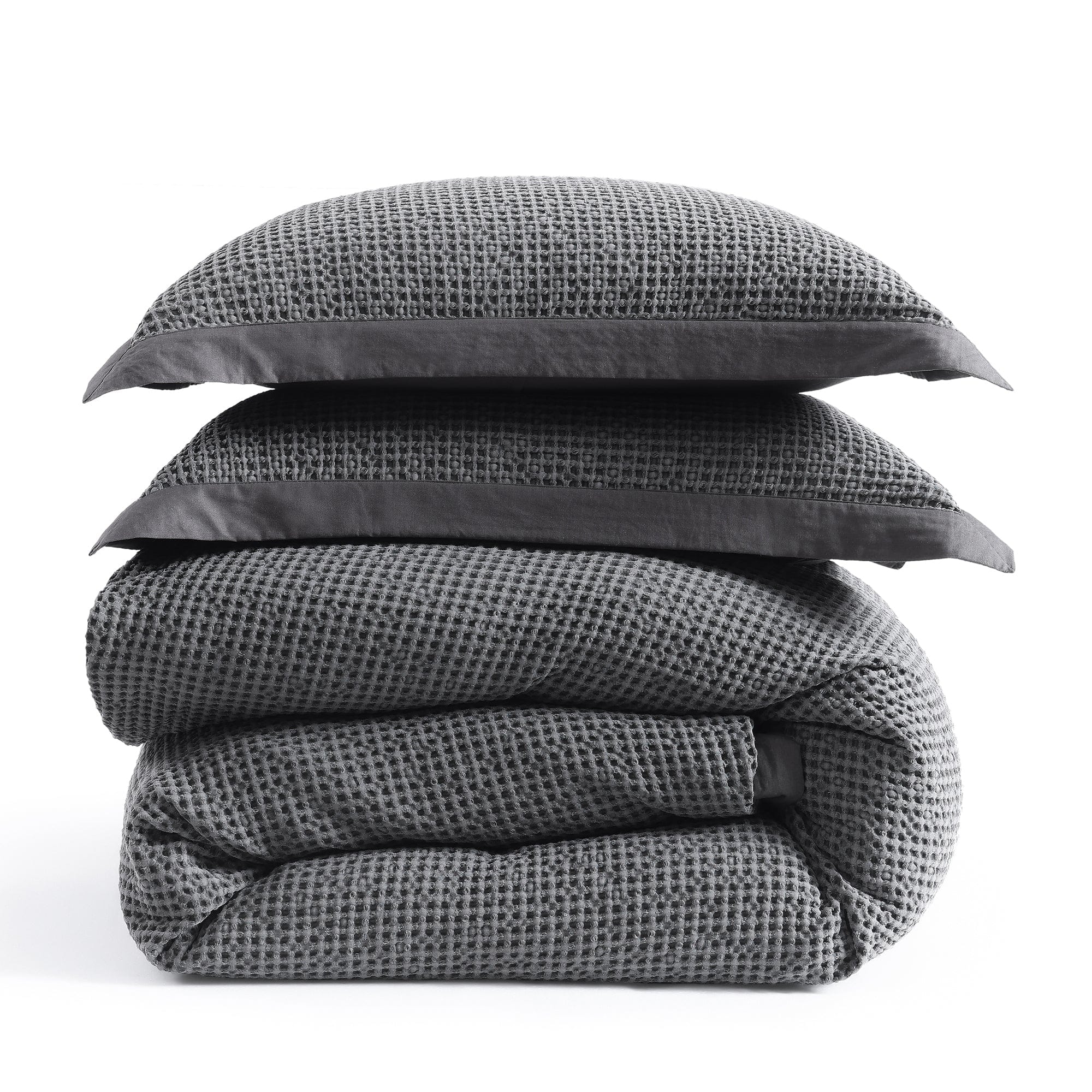 Stonewashed Cotton Waffle Weave Duvet Cover
