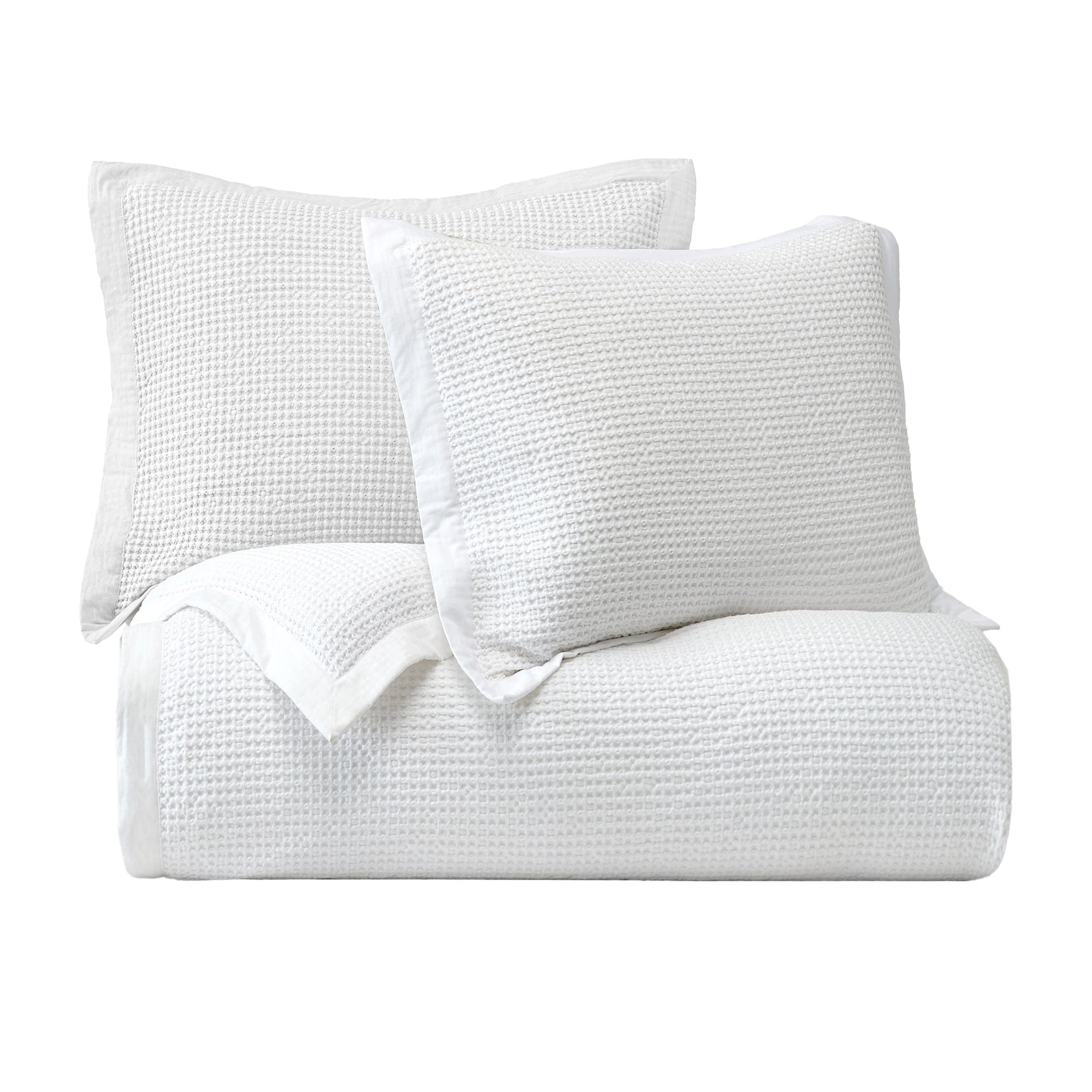 Stonewashed Cotton Waffle Weave Duvet Cover