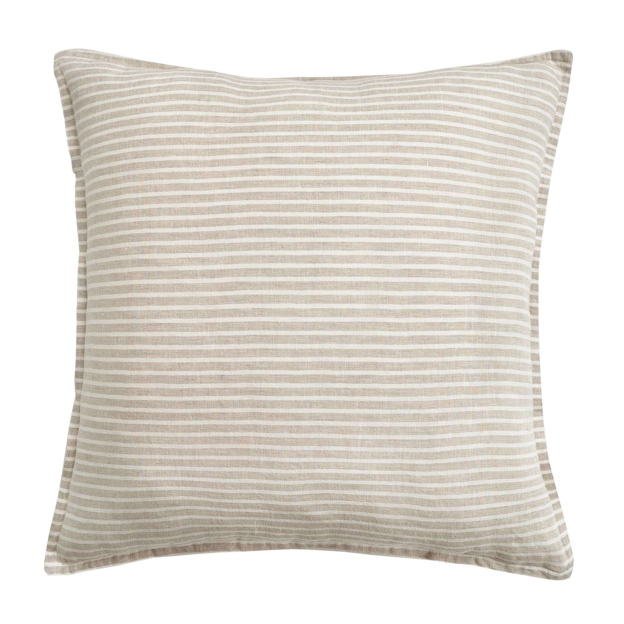 100% French Flax Linen Railroad Stripe Reversible Euro Sham