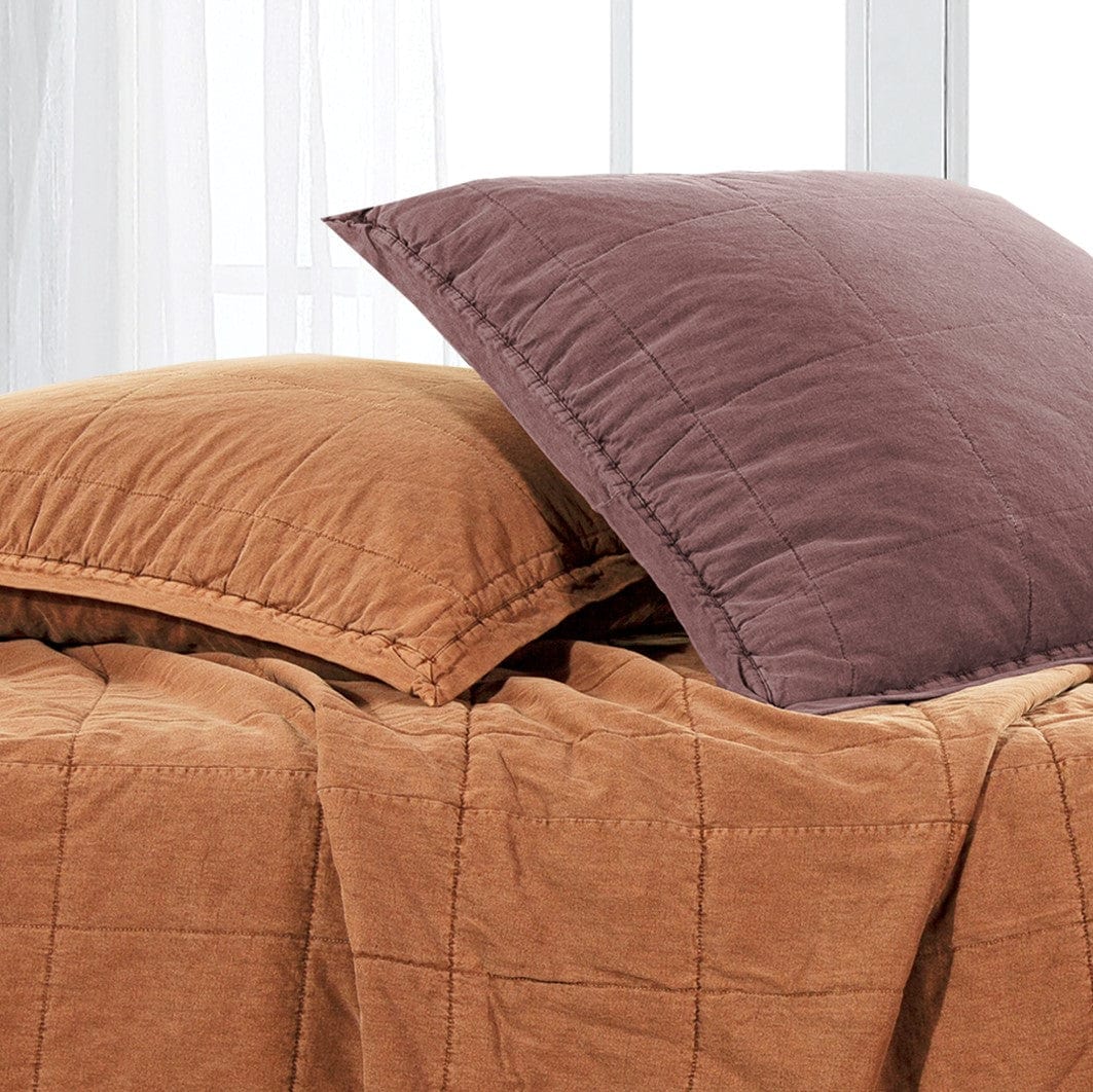 Stonewashed Cotton Canvas Euro Sham