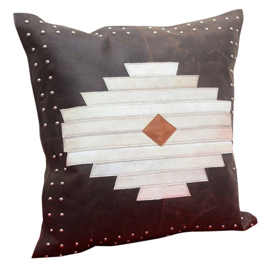 Aztec Genuine Leather & Hide Throw Pillow