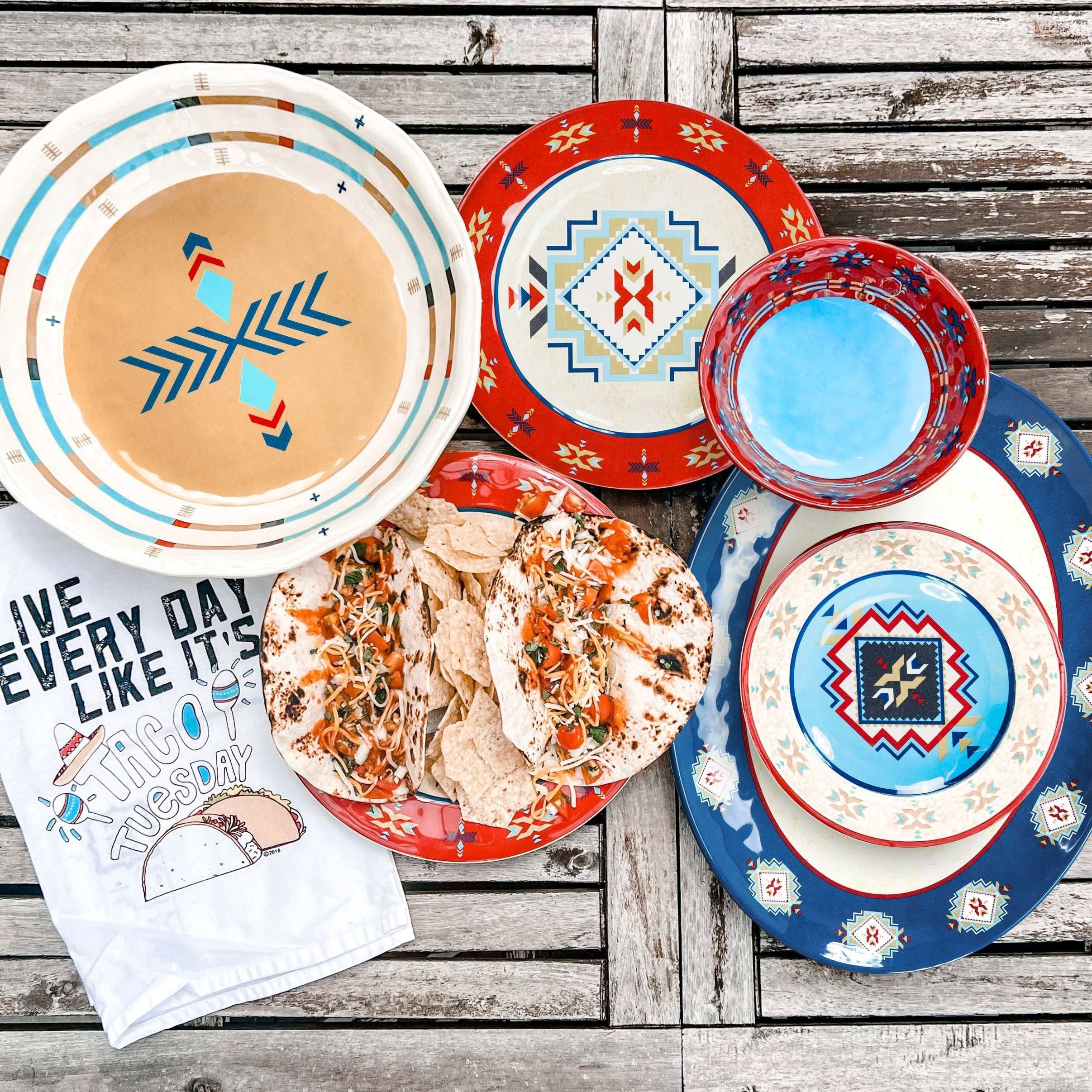 Spirit Valley 14PC Melamine Dinnerware Set