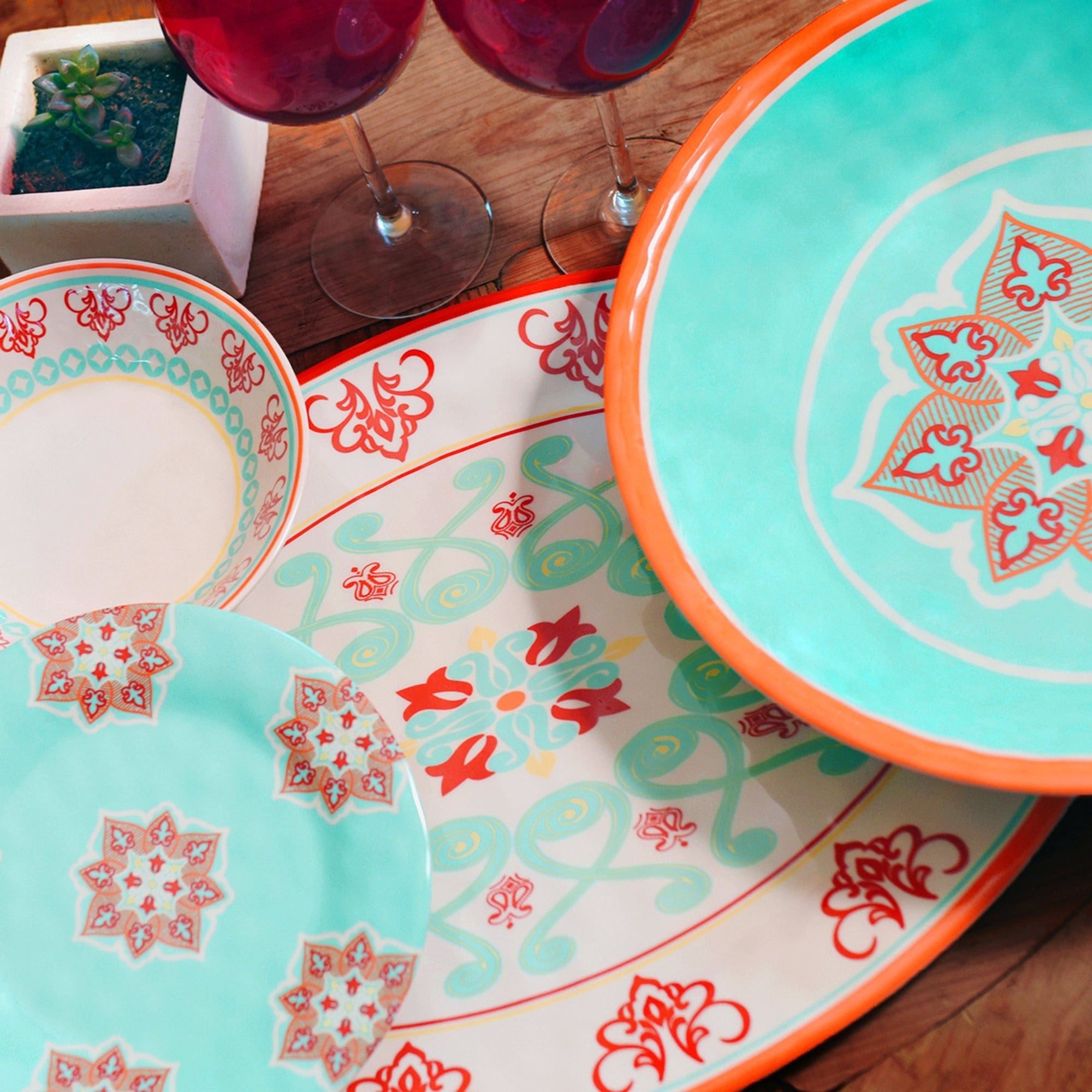 Western Melamine 14PC Dinnerware Set