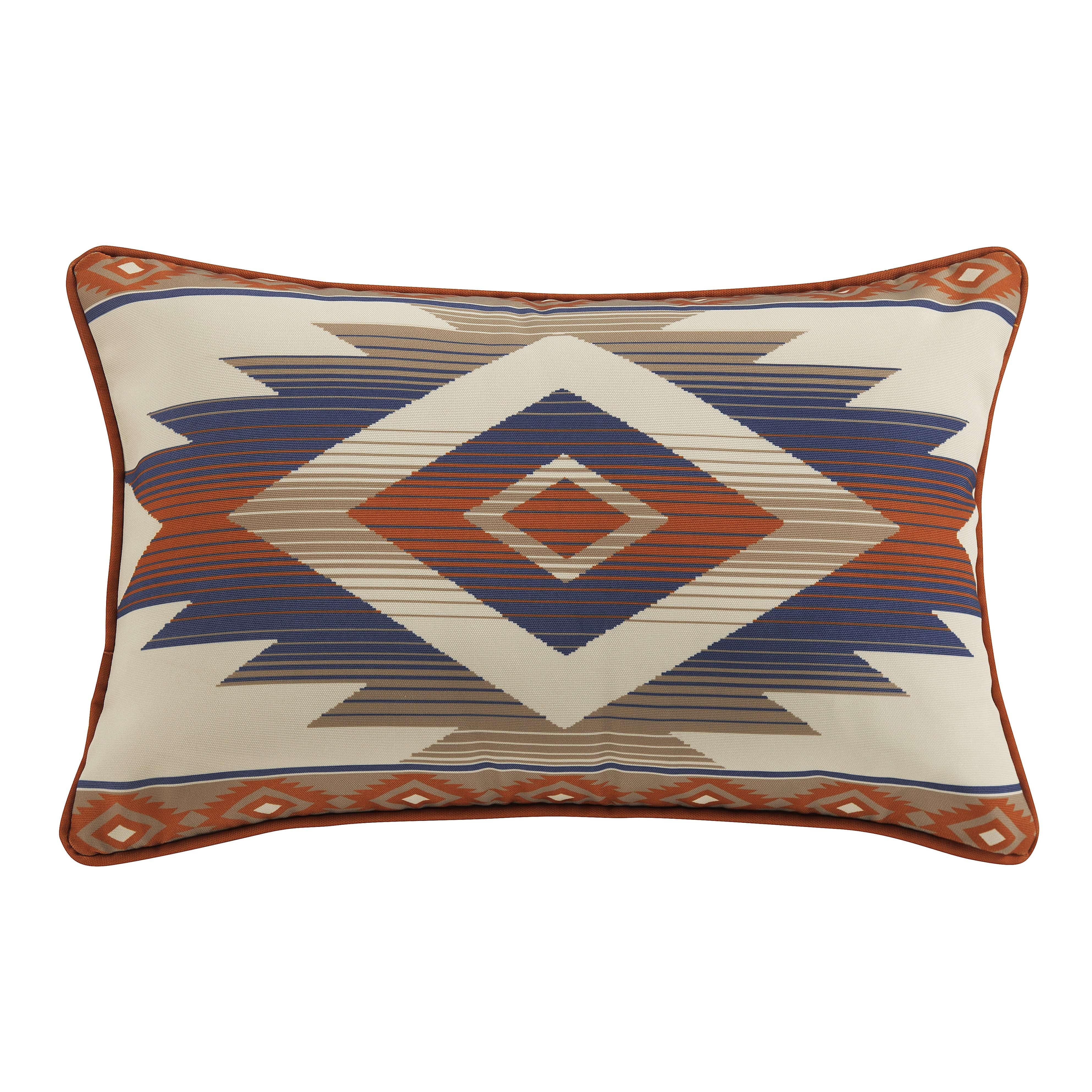 Blue Aztec Indoor/Outdoor Pillow