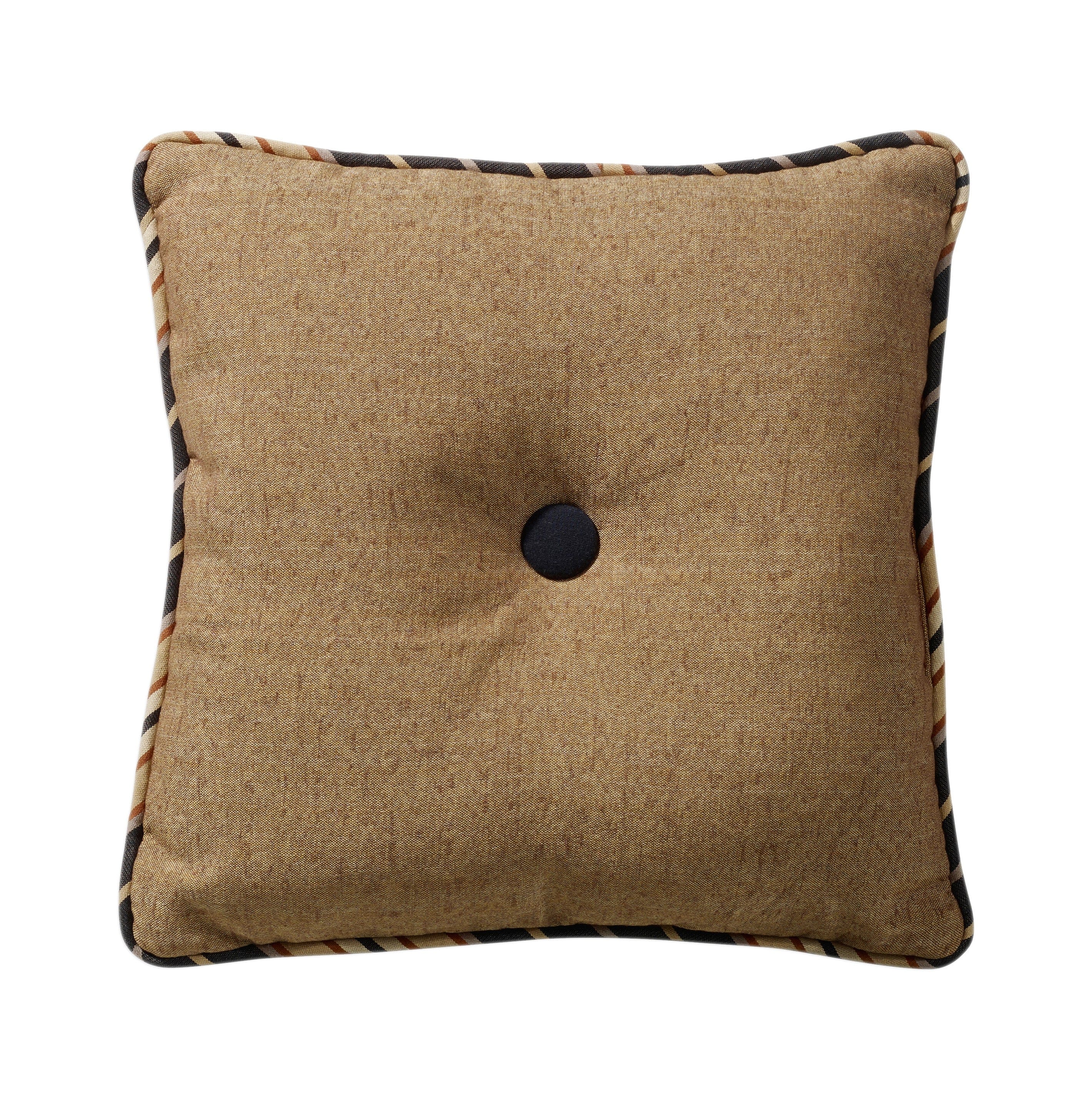 Ashbury Black & Tan Tufted Throw Pillow