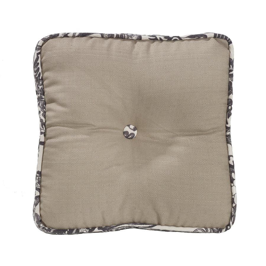 Augusta Buttoned Toile Box Pillow