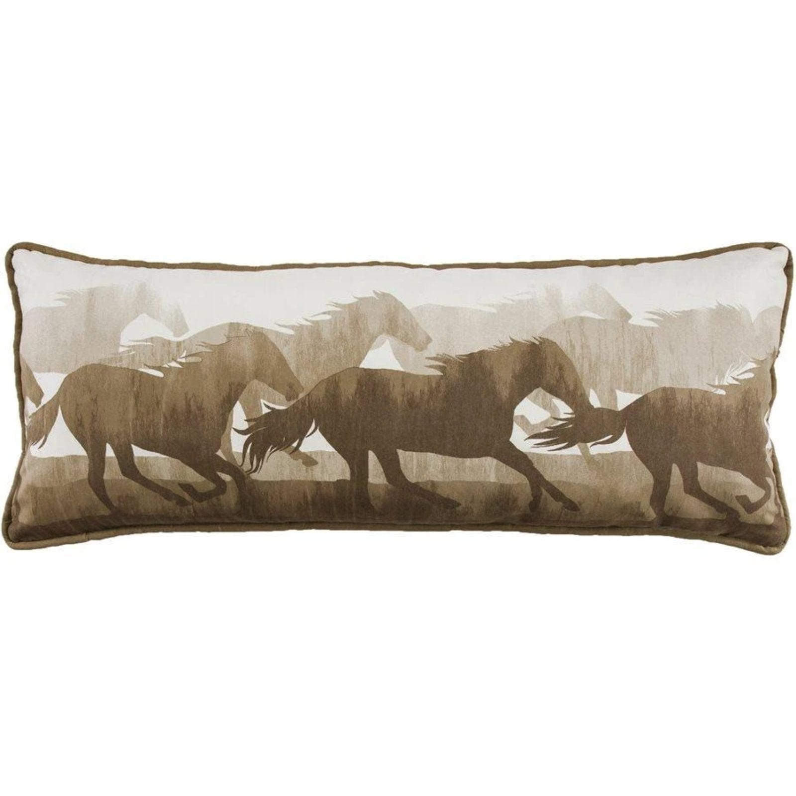 Brown & White Running Horse Body Pillow
