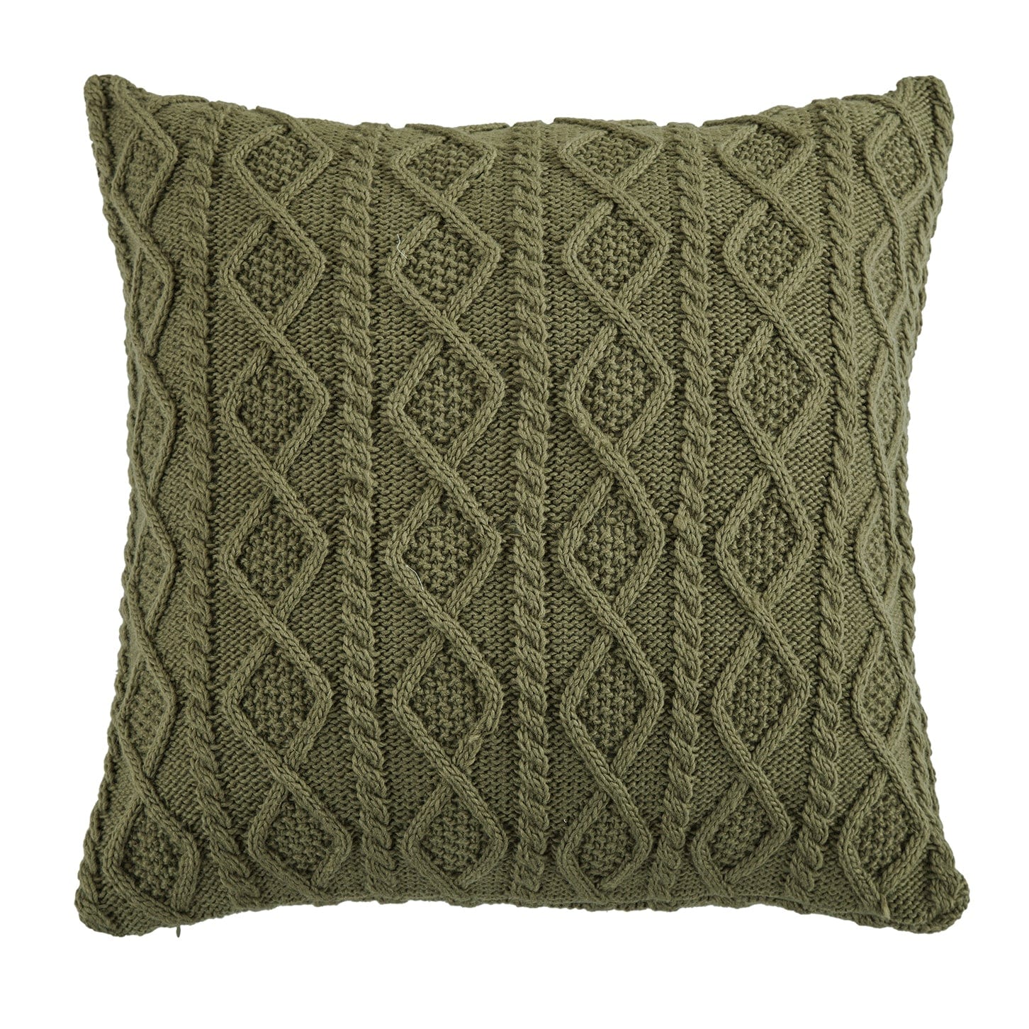 Cable Knit Soft Diamond Throw Pillow