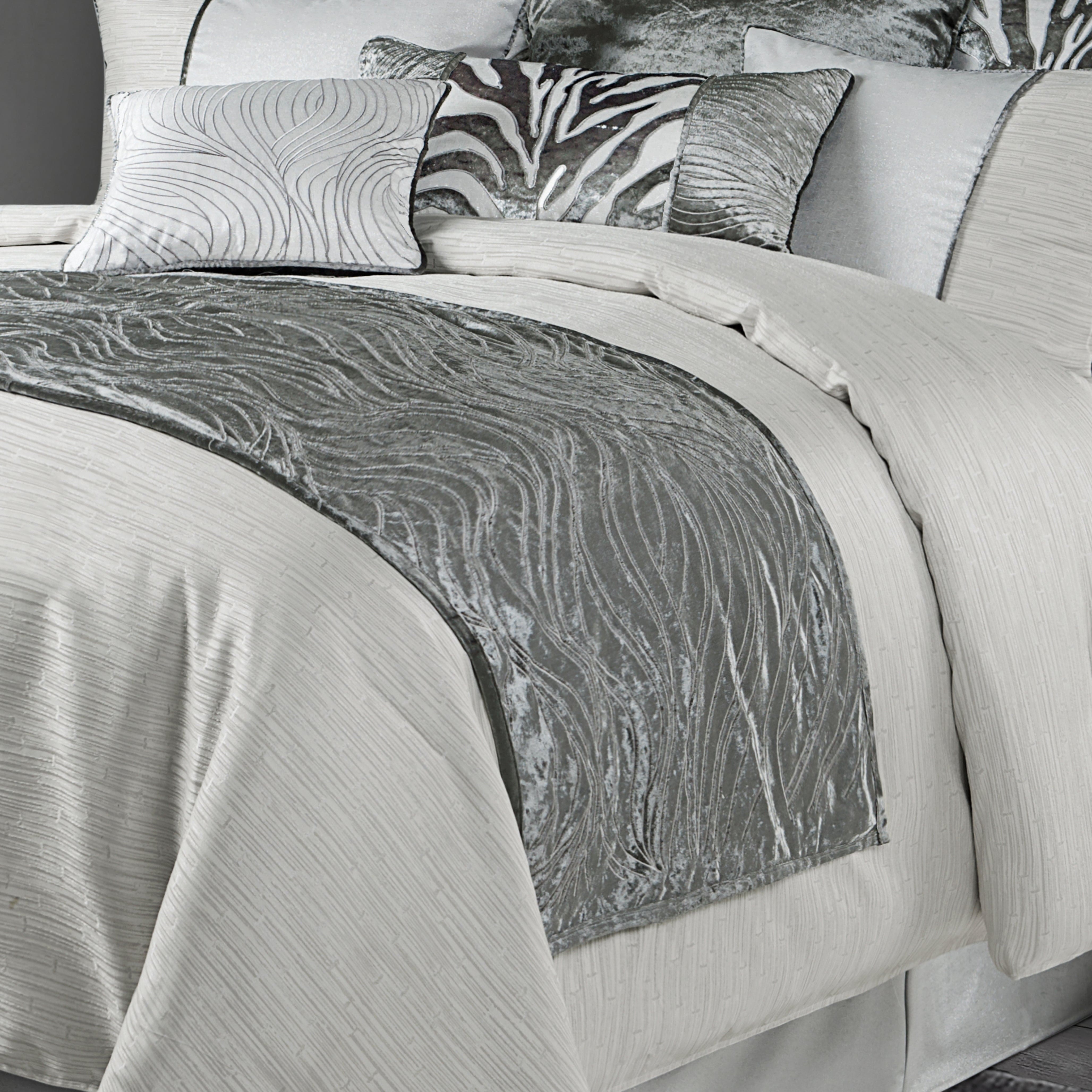 Celeste Wave Reversible Soft Velvet Throw Pillow