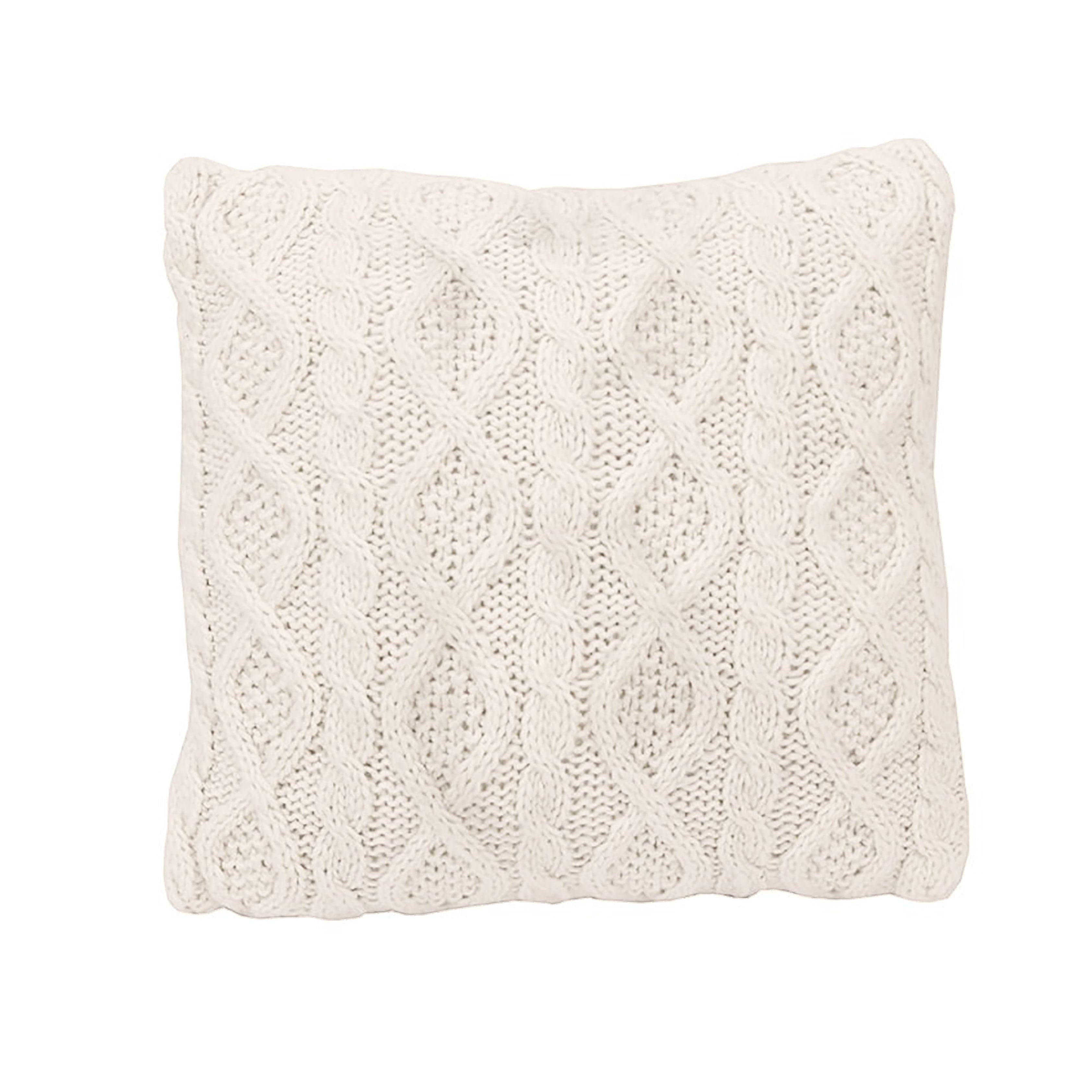 Cable Knit Soft Diamond Throw Pillow