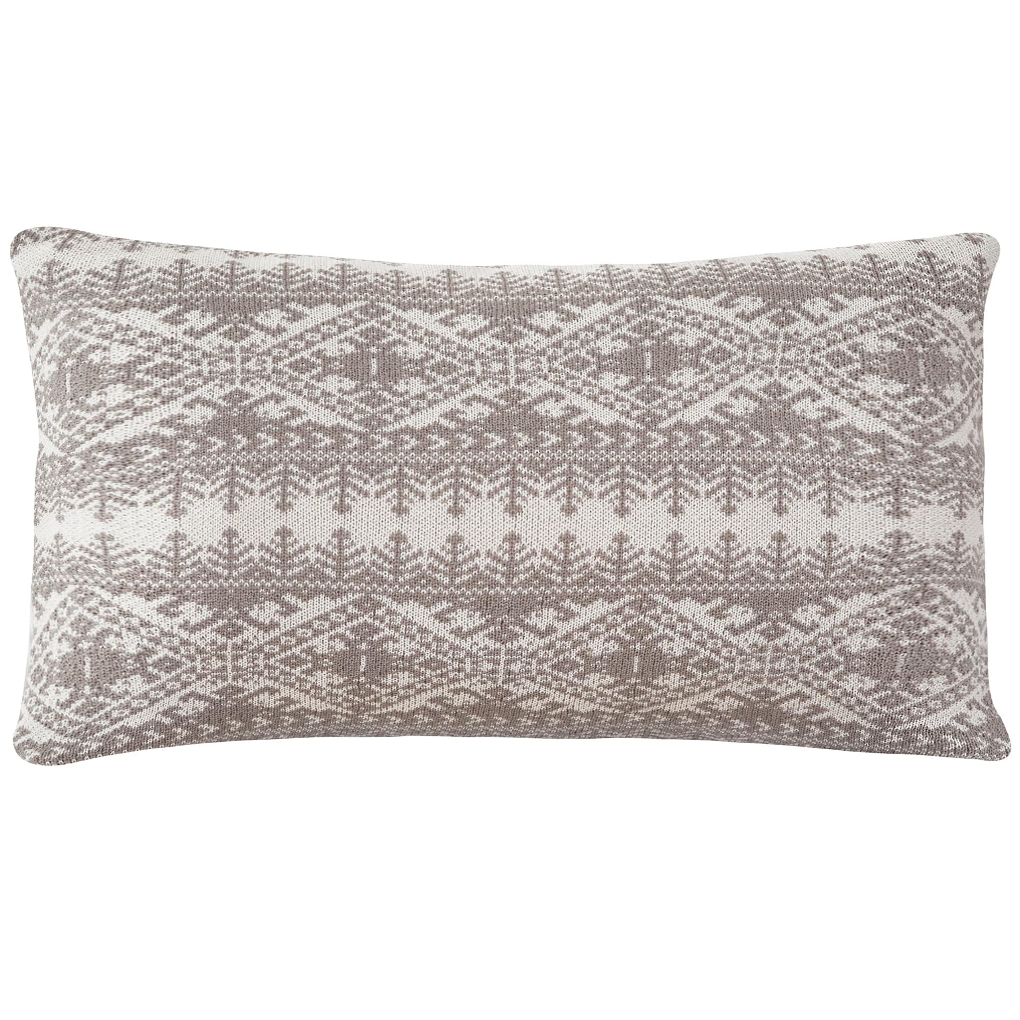Fair Isle Knit Body Pillow, Taupe