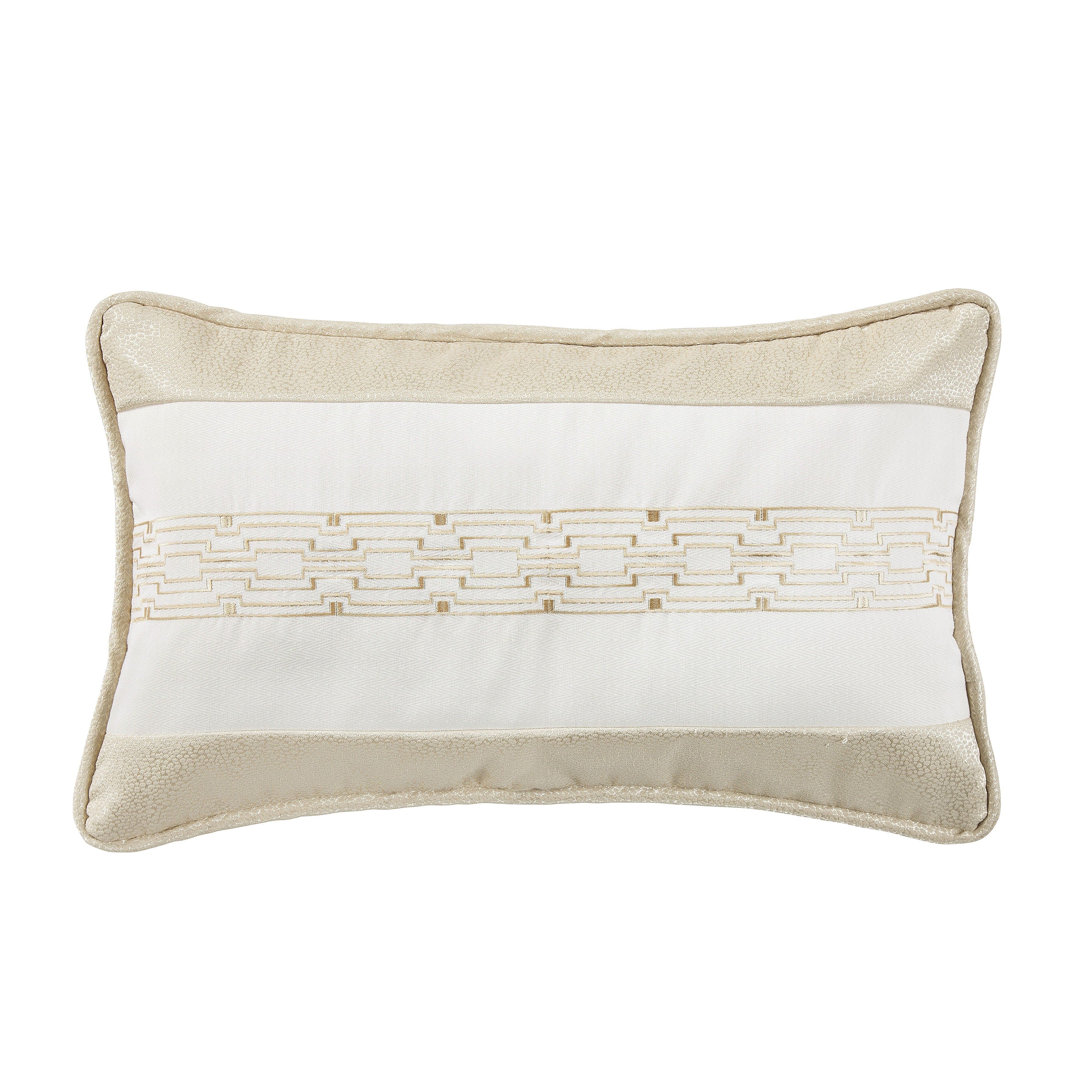 Hollywood Chain Link Embroidery Lumbar Pillow