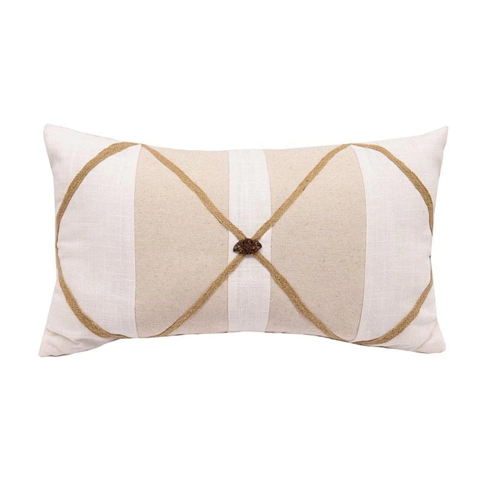 Linen Lumbar Pillow w/ Button