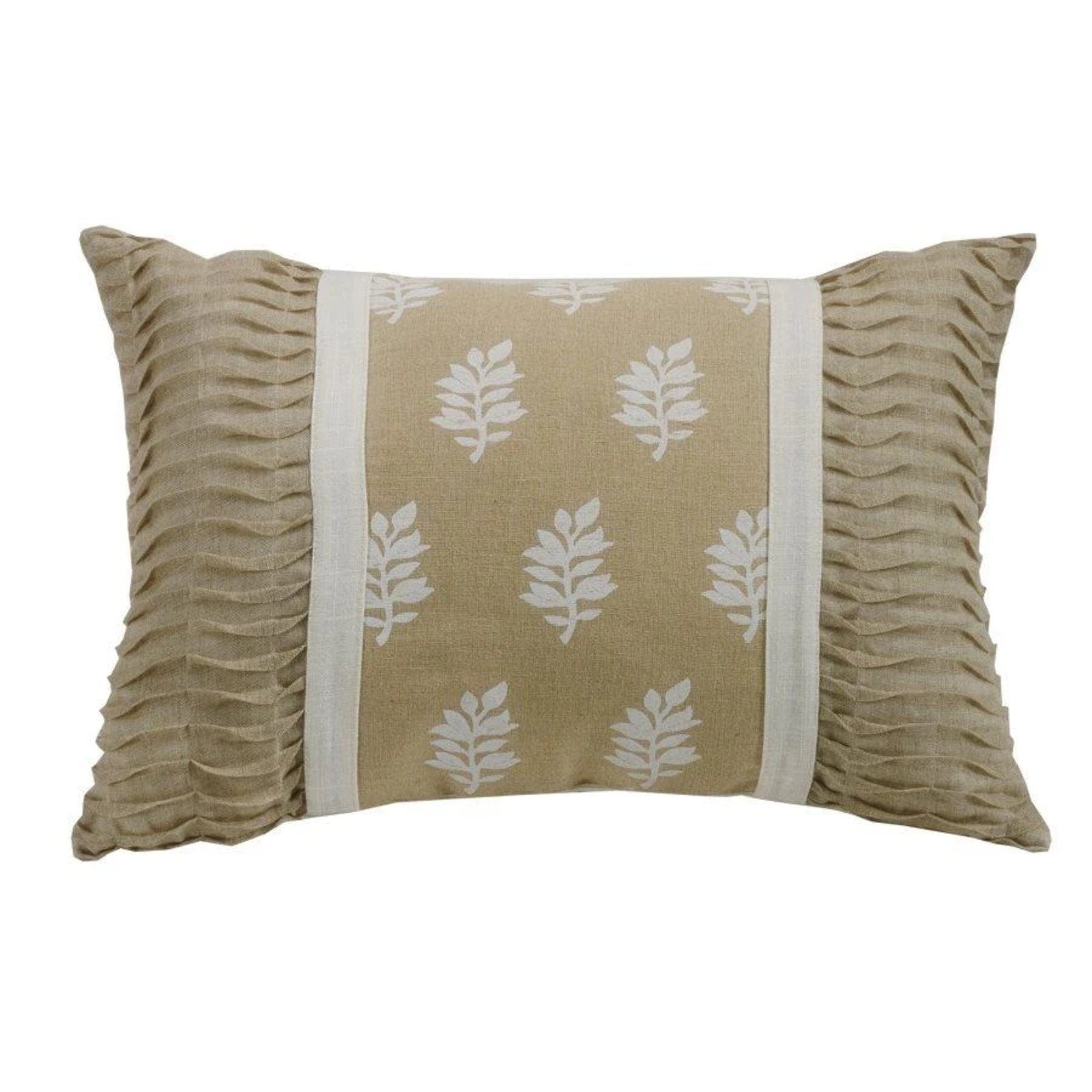 Oblong Rouching Ends Pillow