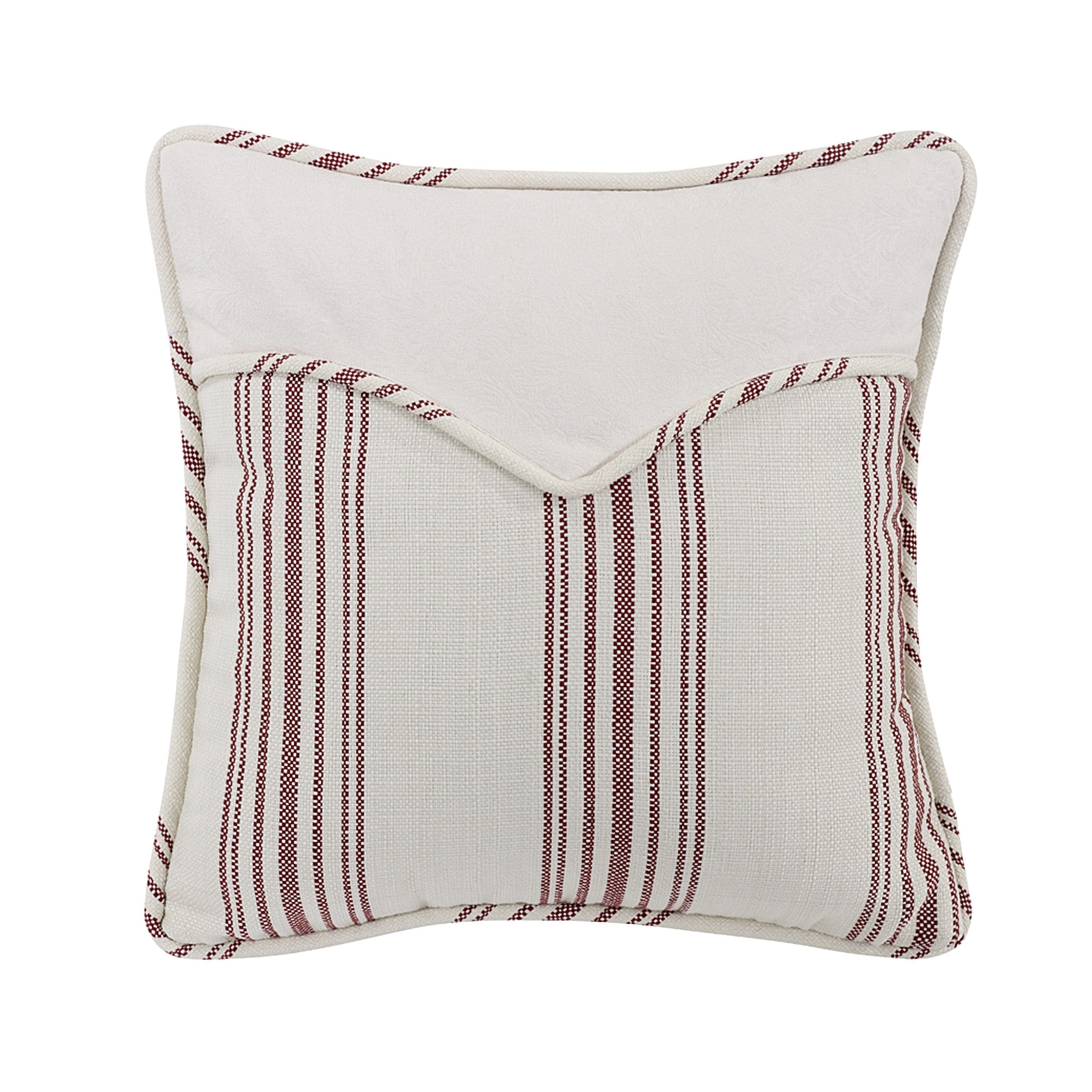 Prescott Red Stripe Envelope Throw Pillow