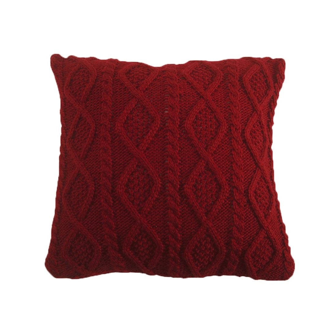 Cable Knit Soft Diamond Throw Pillow