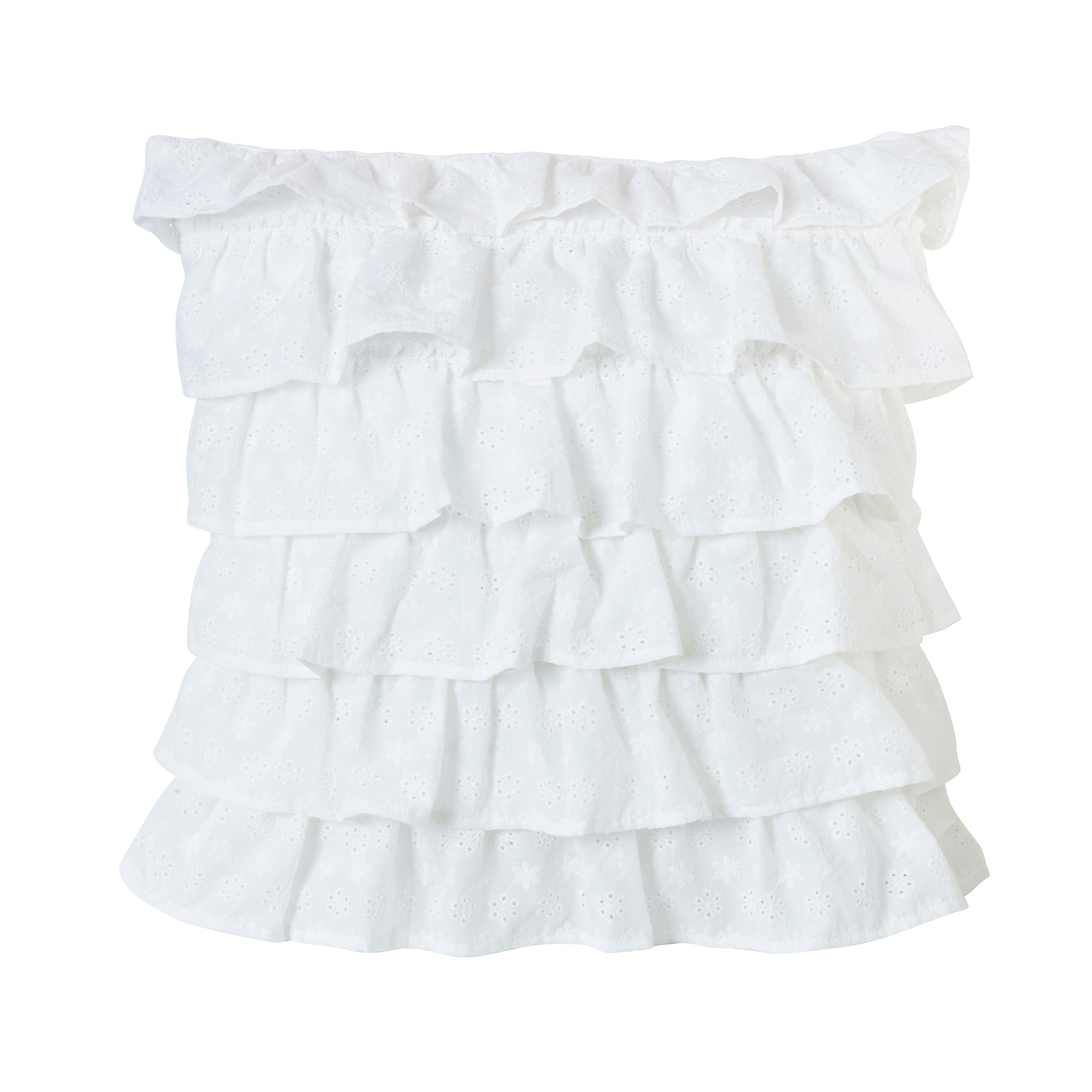 Salado Tiered Ruffled Eyelet Pillow