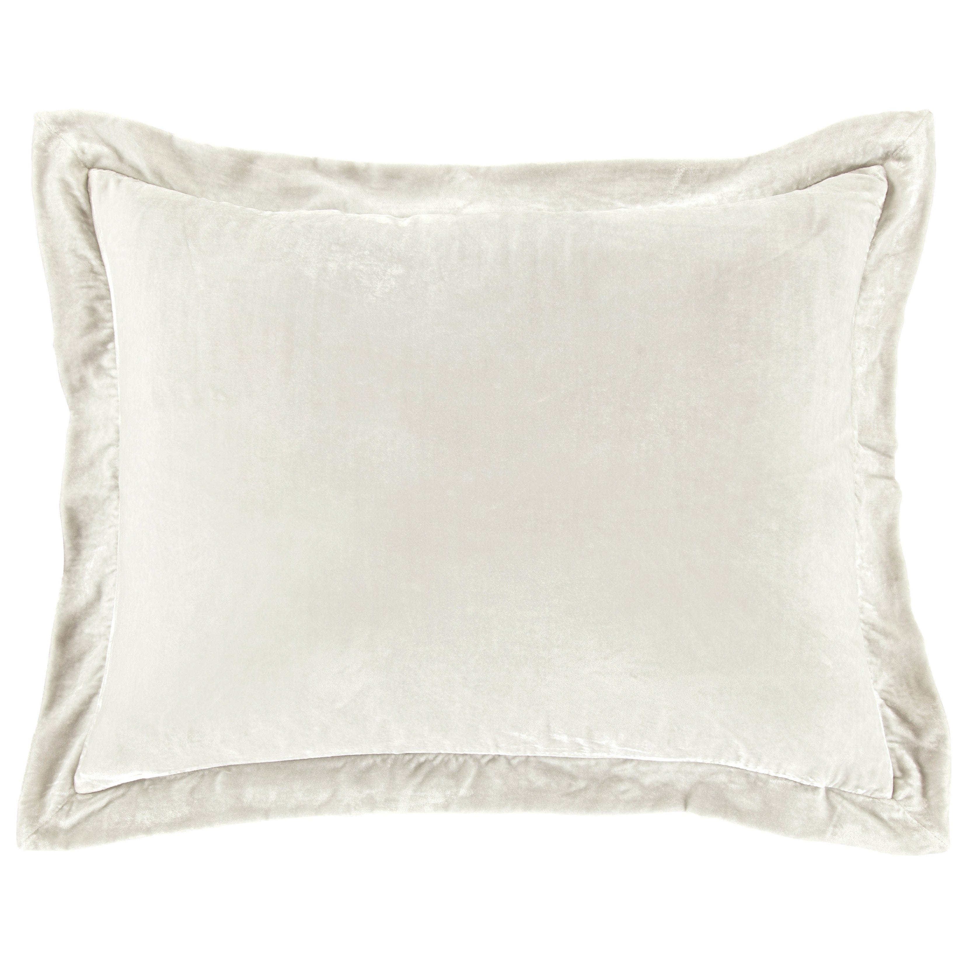 Stella Faux Silk Velvet Flanged Dutch Euro Pillow