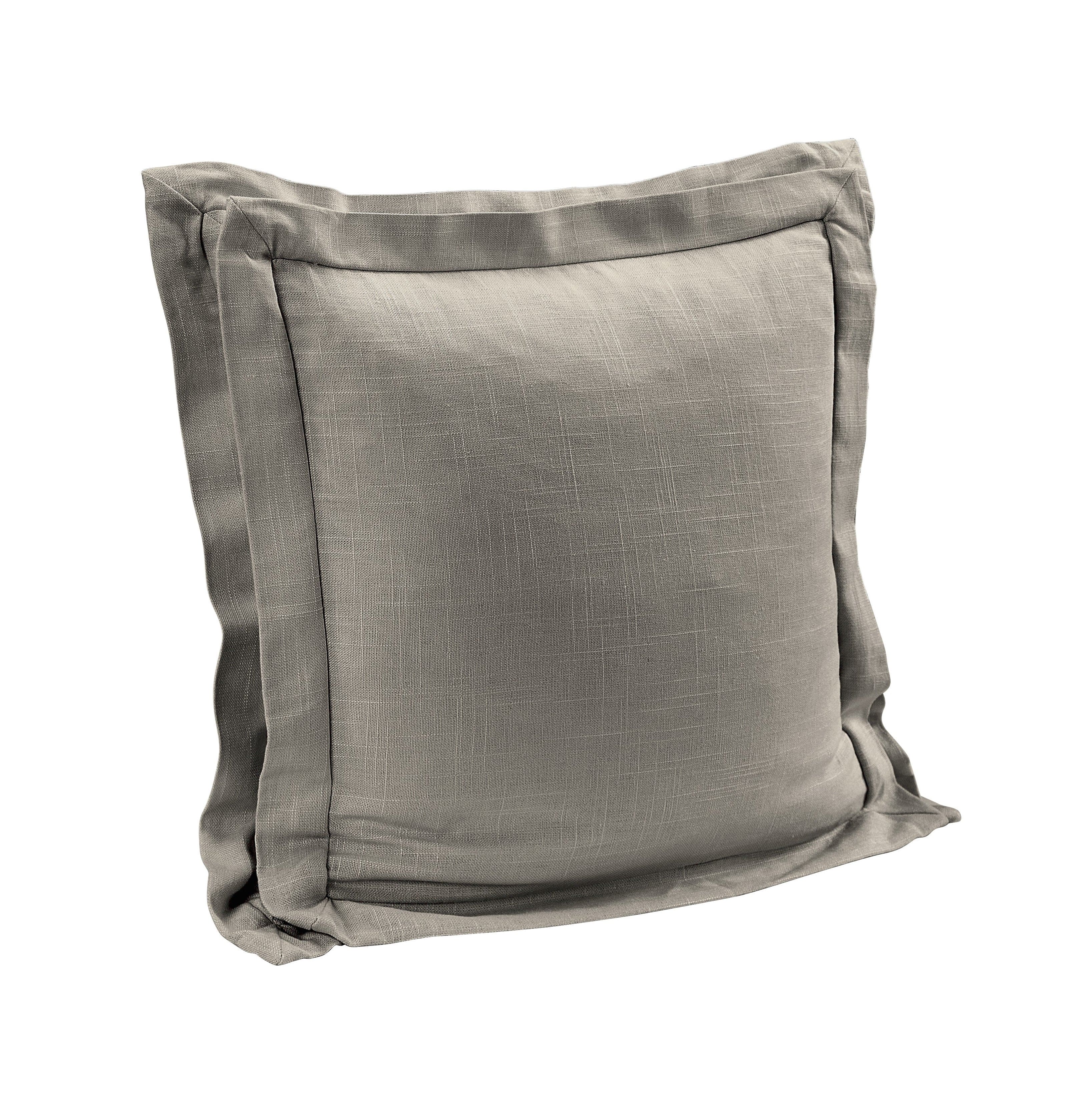 Double Flanged Washed Linen Pillow