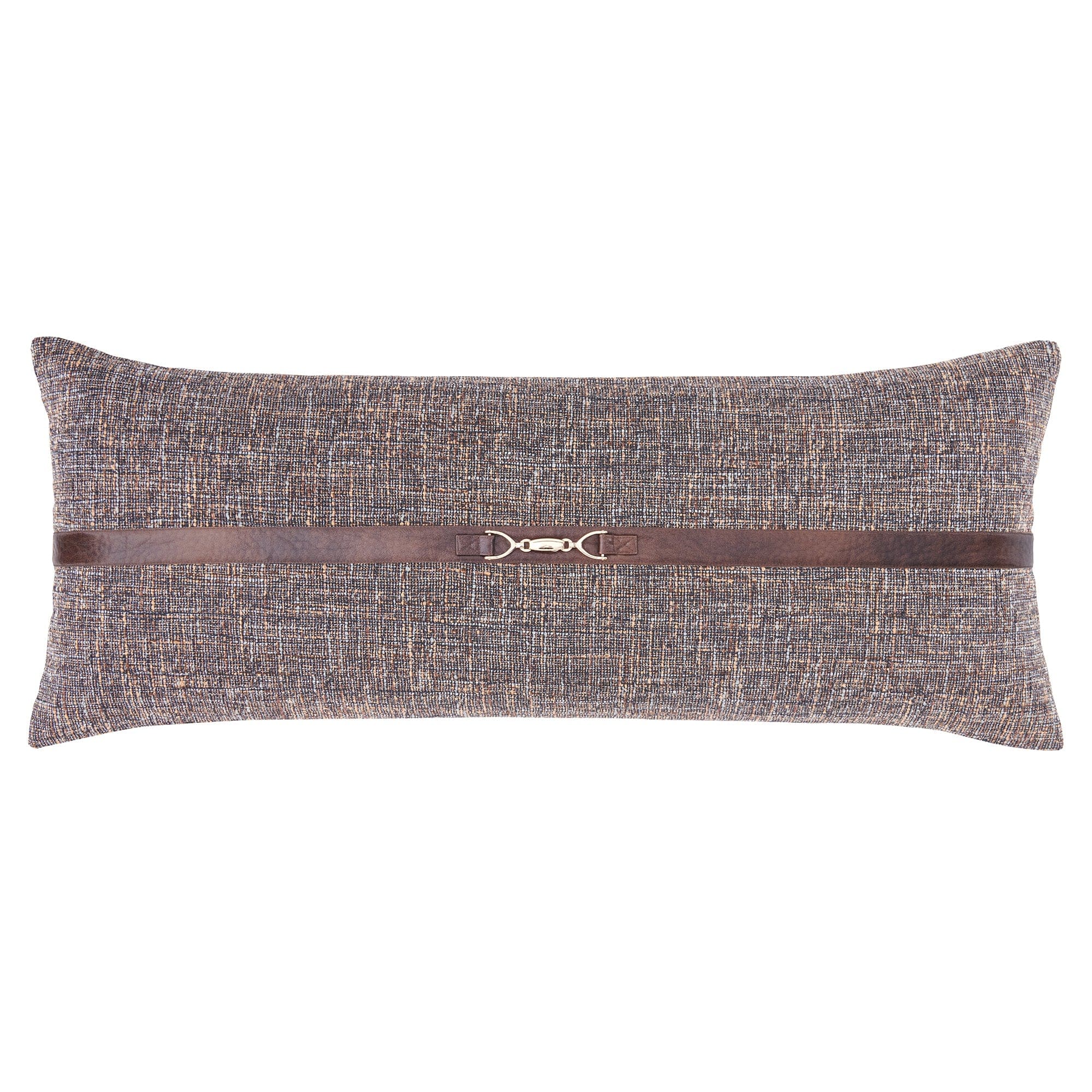 Tweed Buckle Detailed Lumbar Pillow