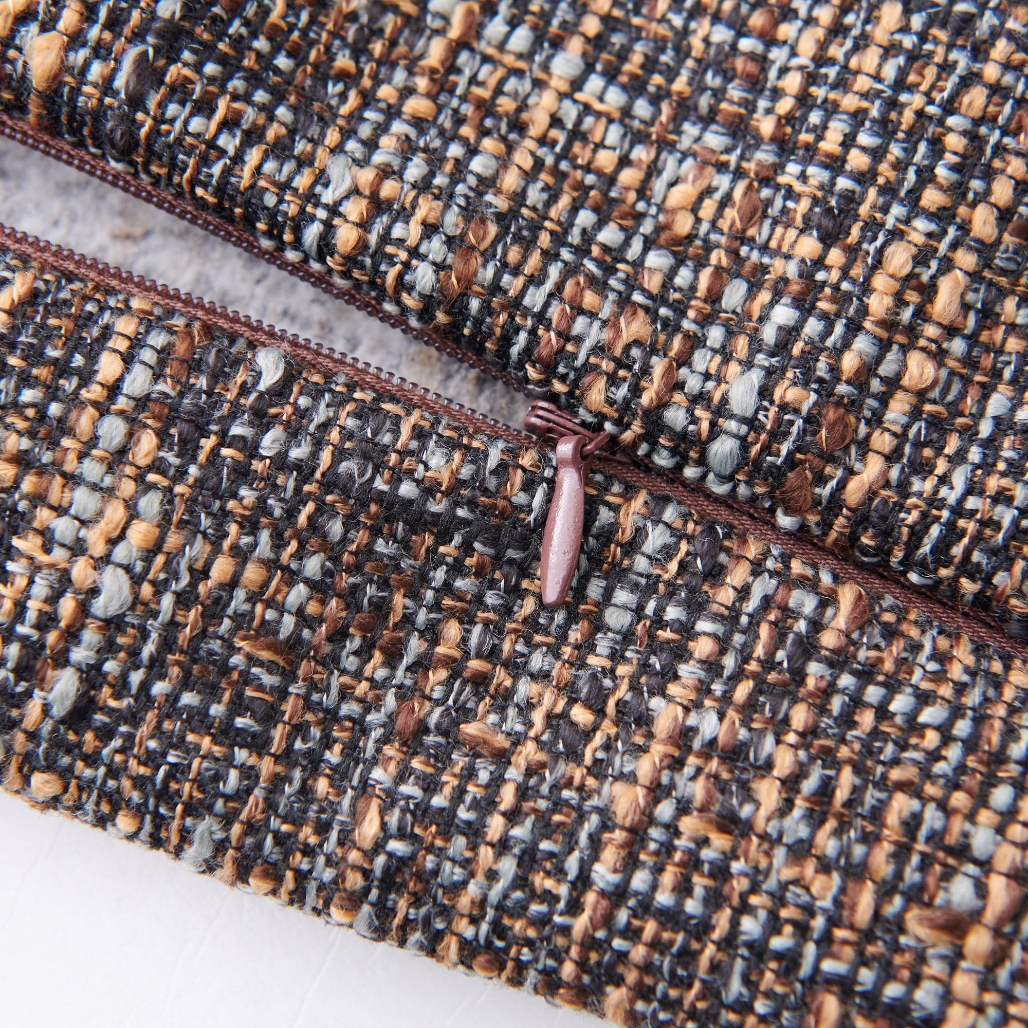 Tweed Buckle Detailed Lumbar Pillow