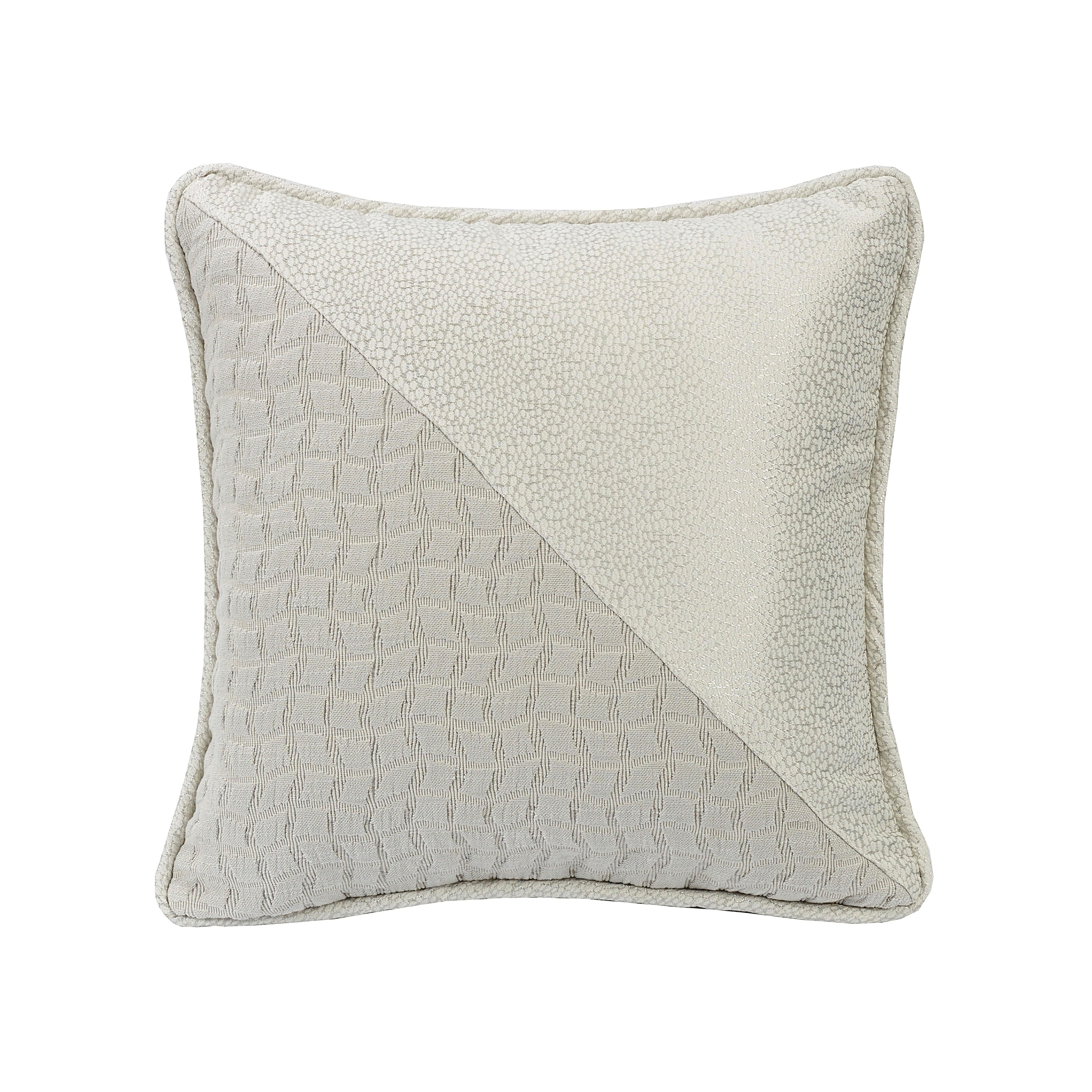 Wilshire Half & Half Gray Decorative Throw Pillow