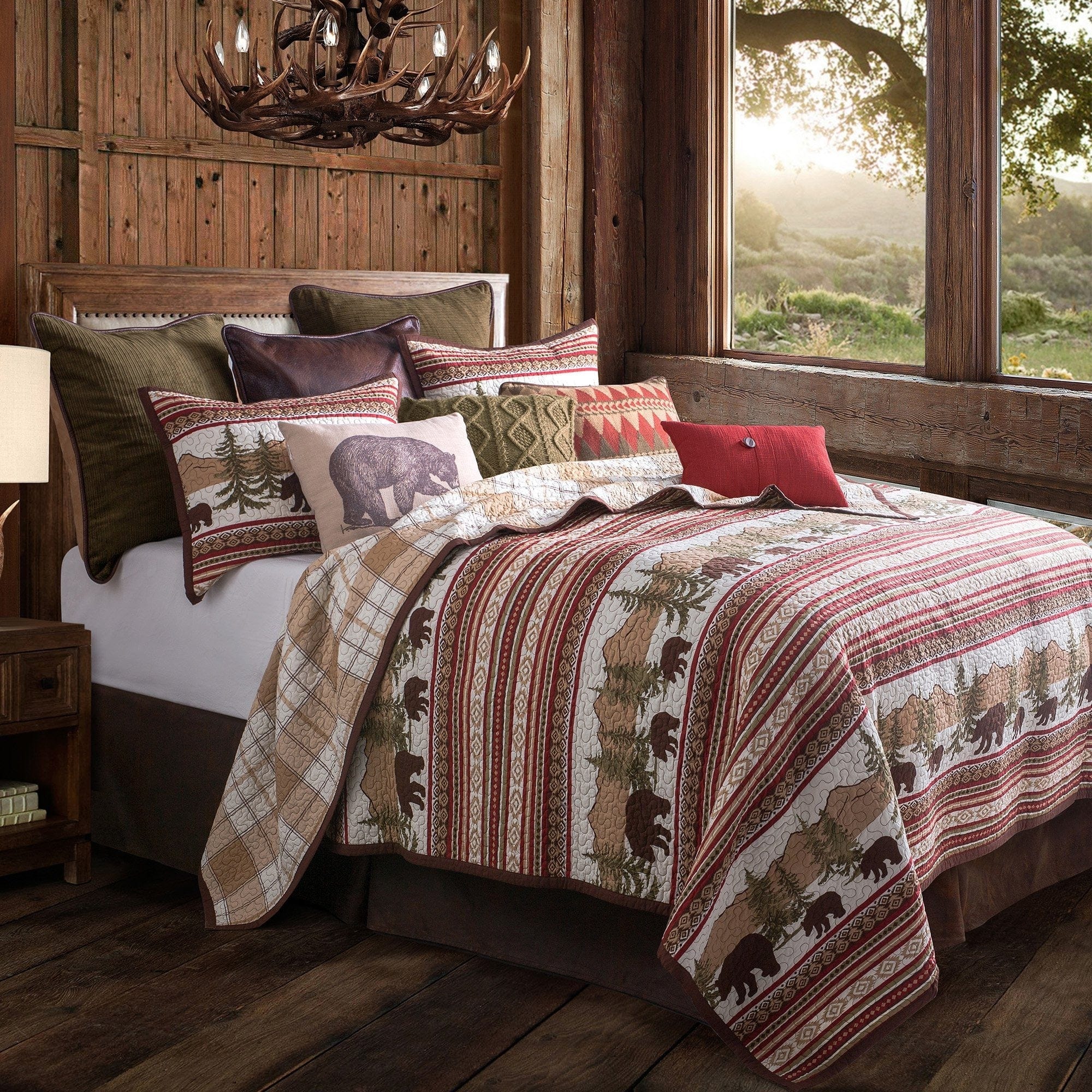 Bear Trail Reversible Quilt Set, Full/Queen