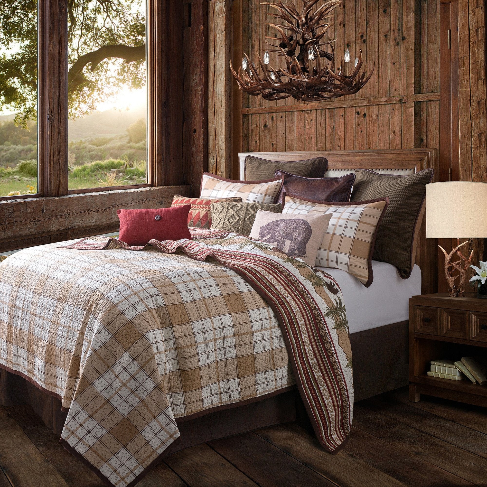 Bear Trail Reversible Quilt Set, Full/Queen