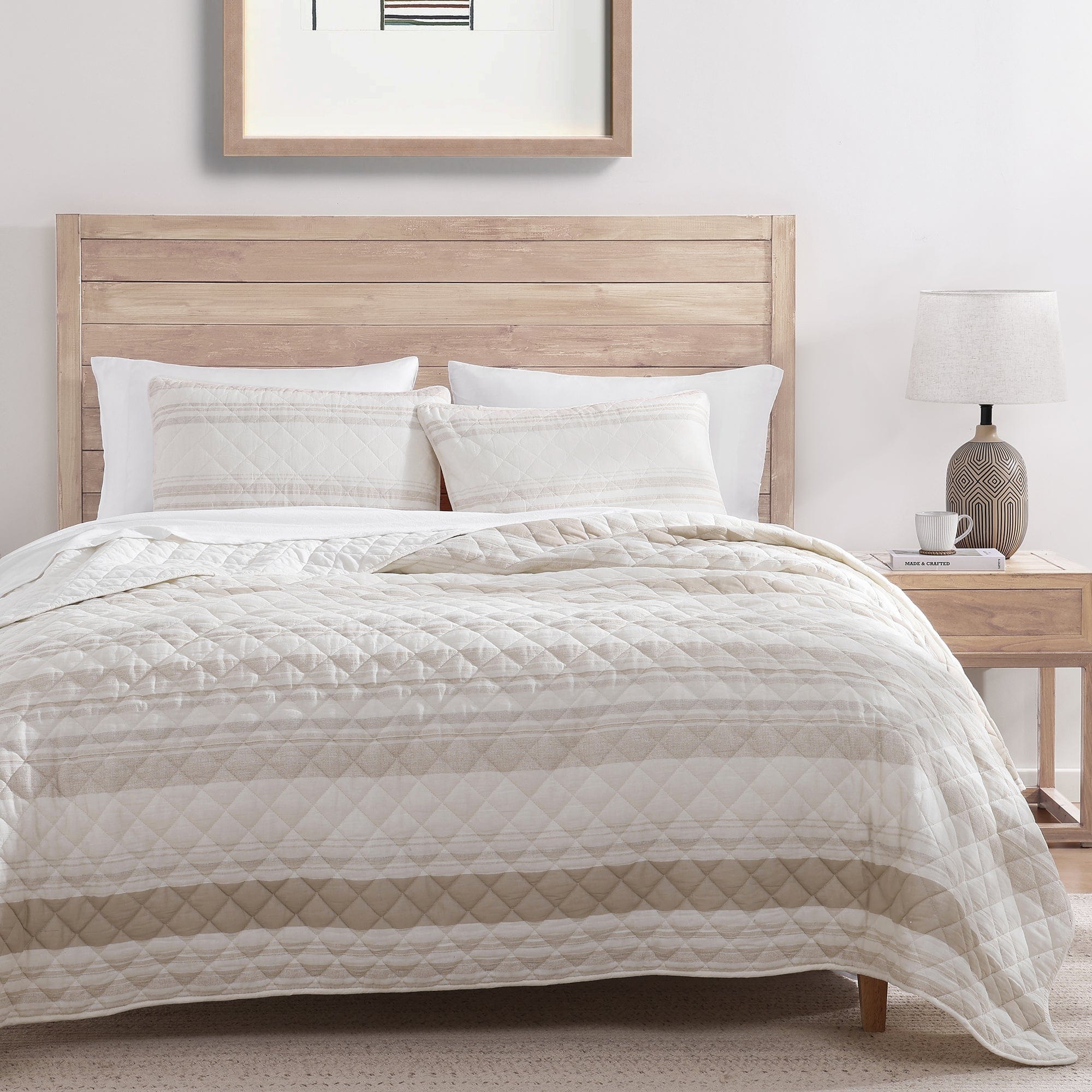 Mystic Stripe Cotton Gauze Quilt Set